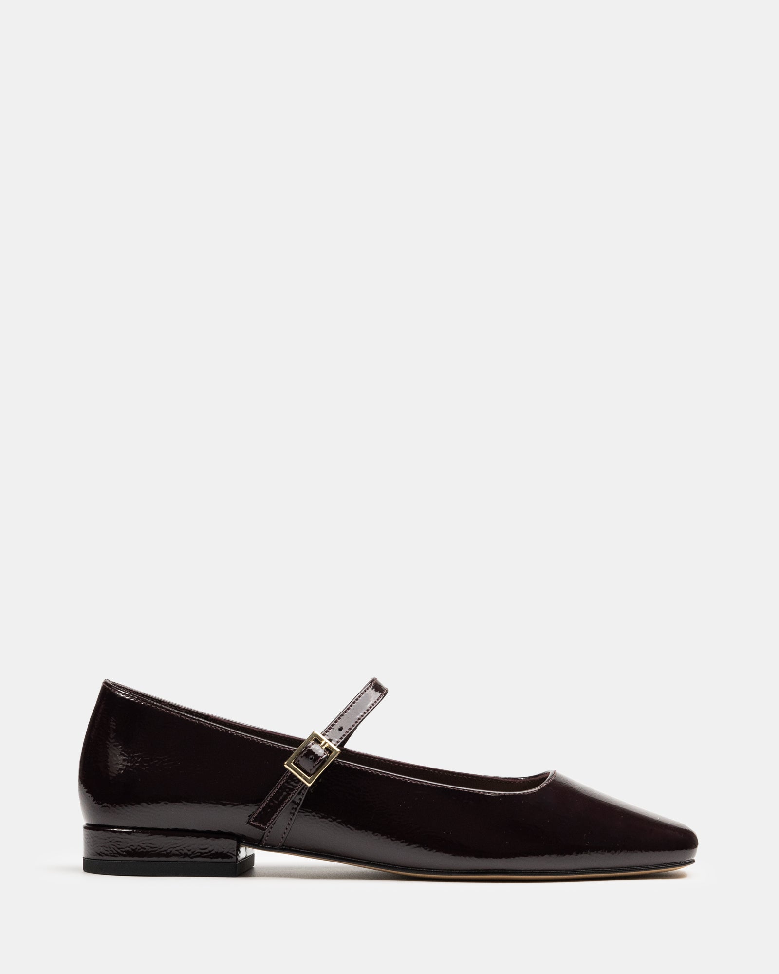 Aria Plum Crinkle Patent Leather Mary Jane