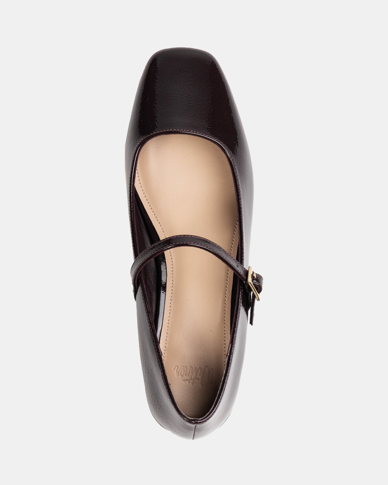 Aria Plum Crinkle Patent Leather Mary Jane