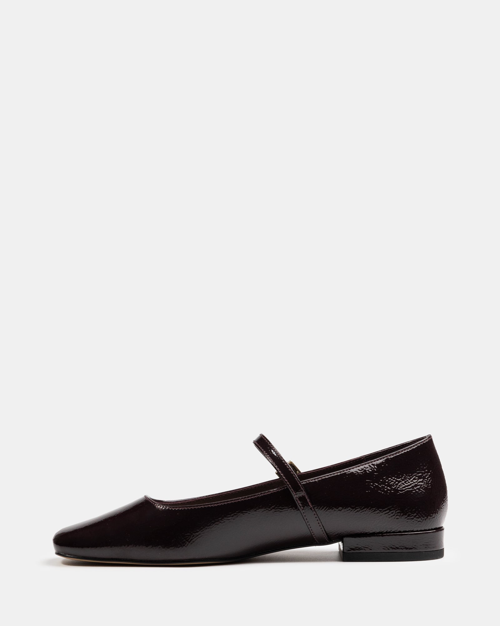 Aria Plum Crinkle Patent Leather Mary Jane