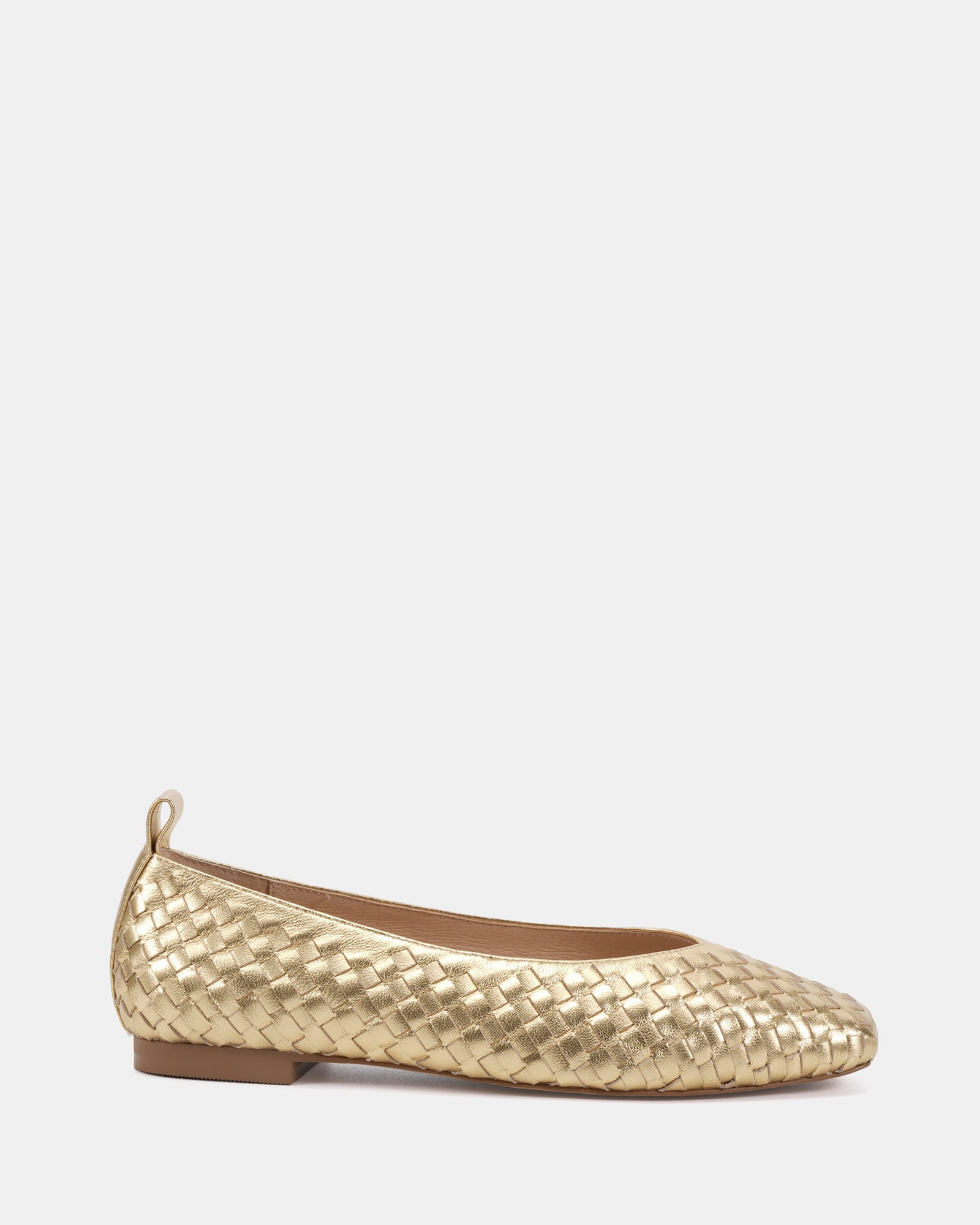 Berty Gold Pebble Leather Ballet Flat