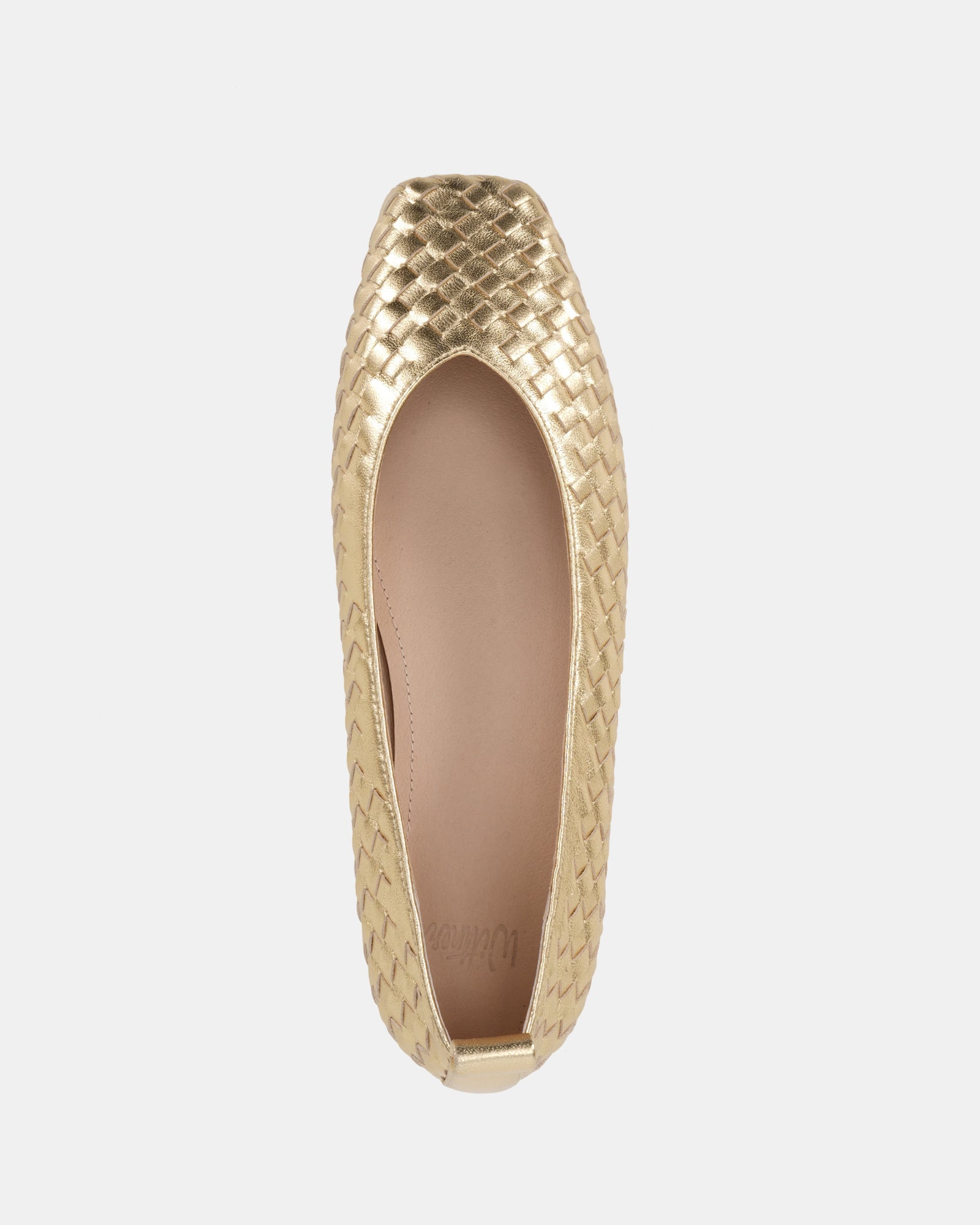 Berty Gold Pebble Leather Ballet Flat