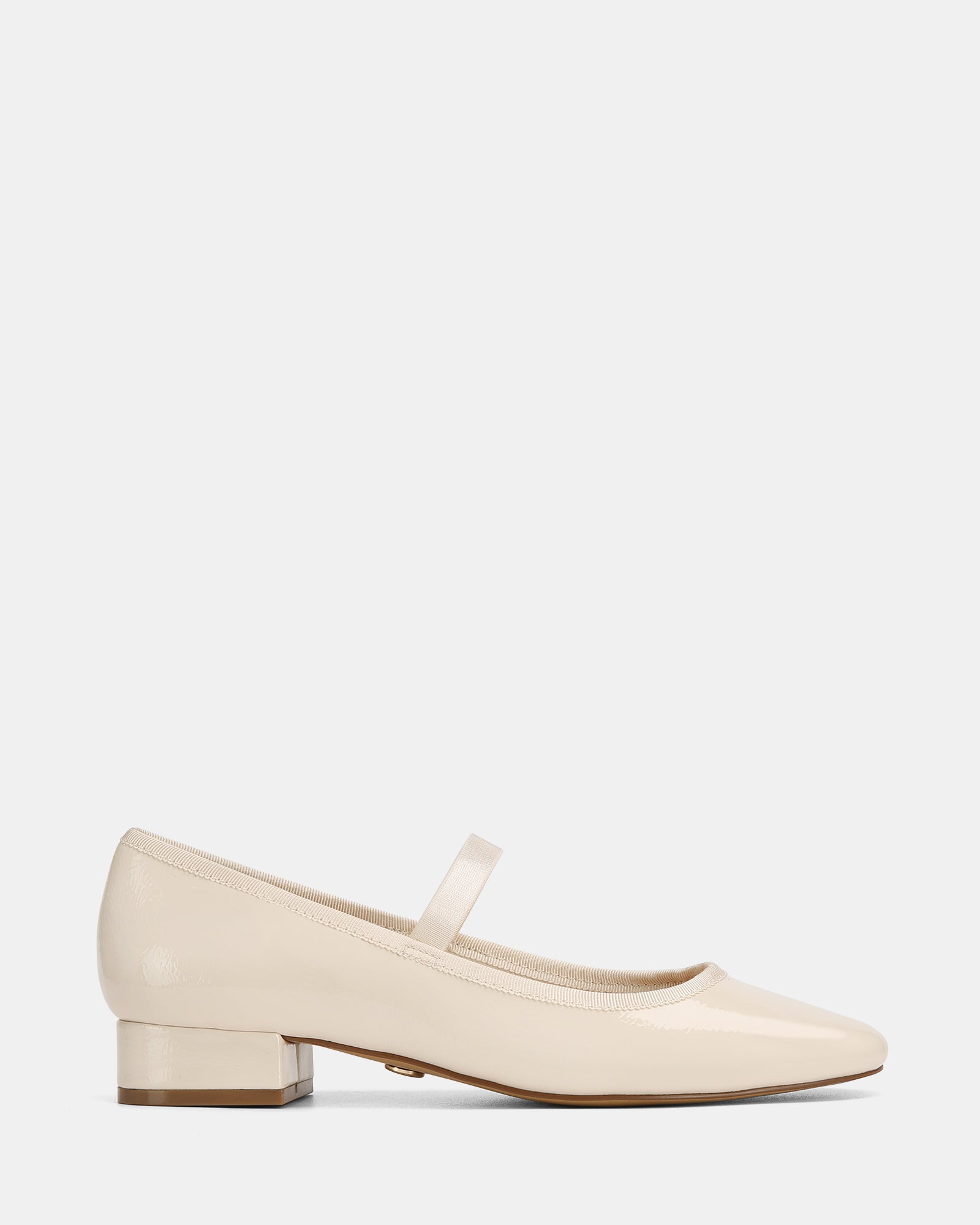 Alannah Vintage Ivory Crinkle Patent Leather Mary Jane