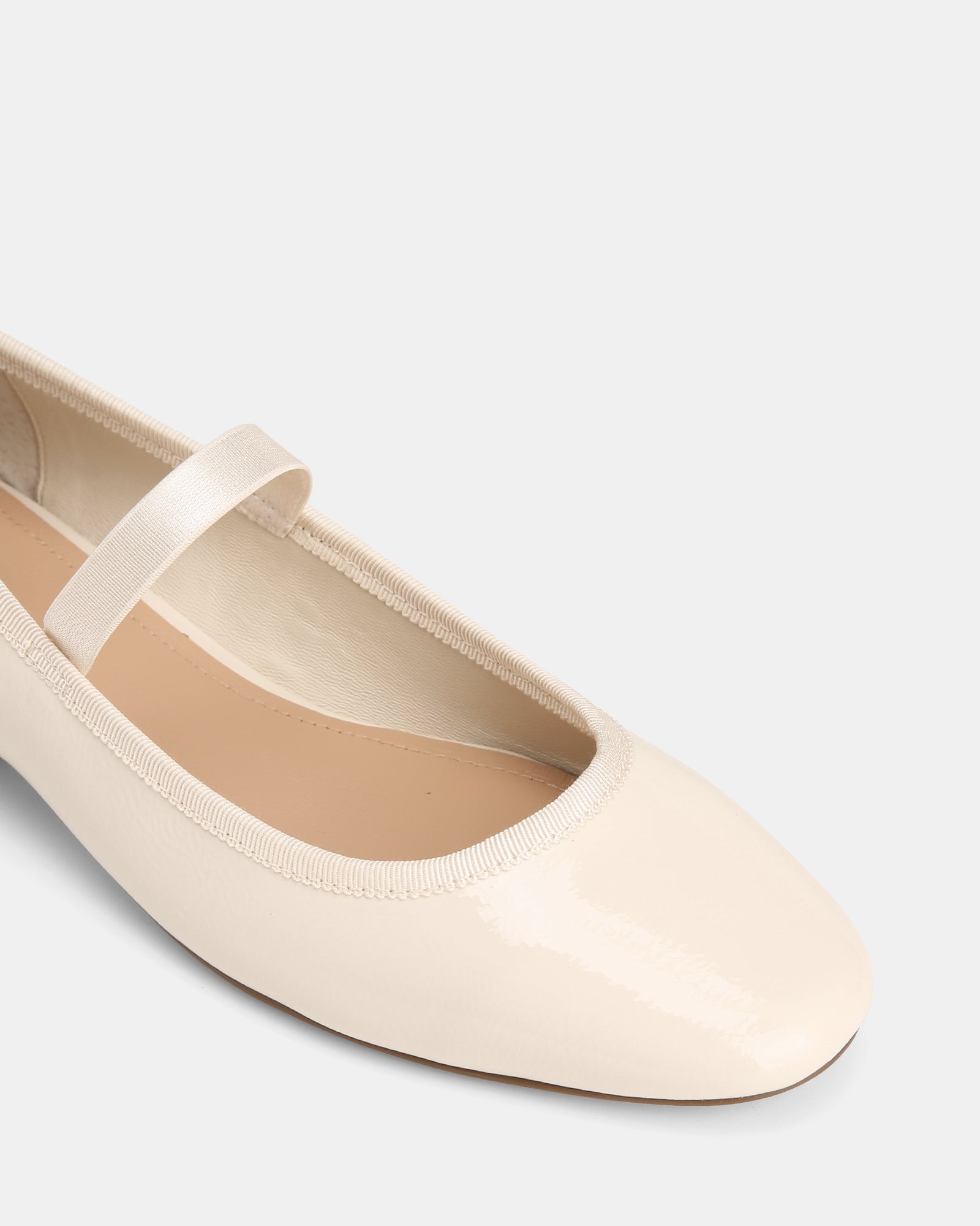Alannah Vintage Ivory Crinkle Patent Leather Mary Jane
