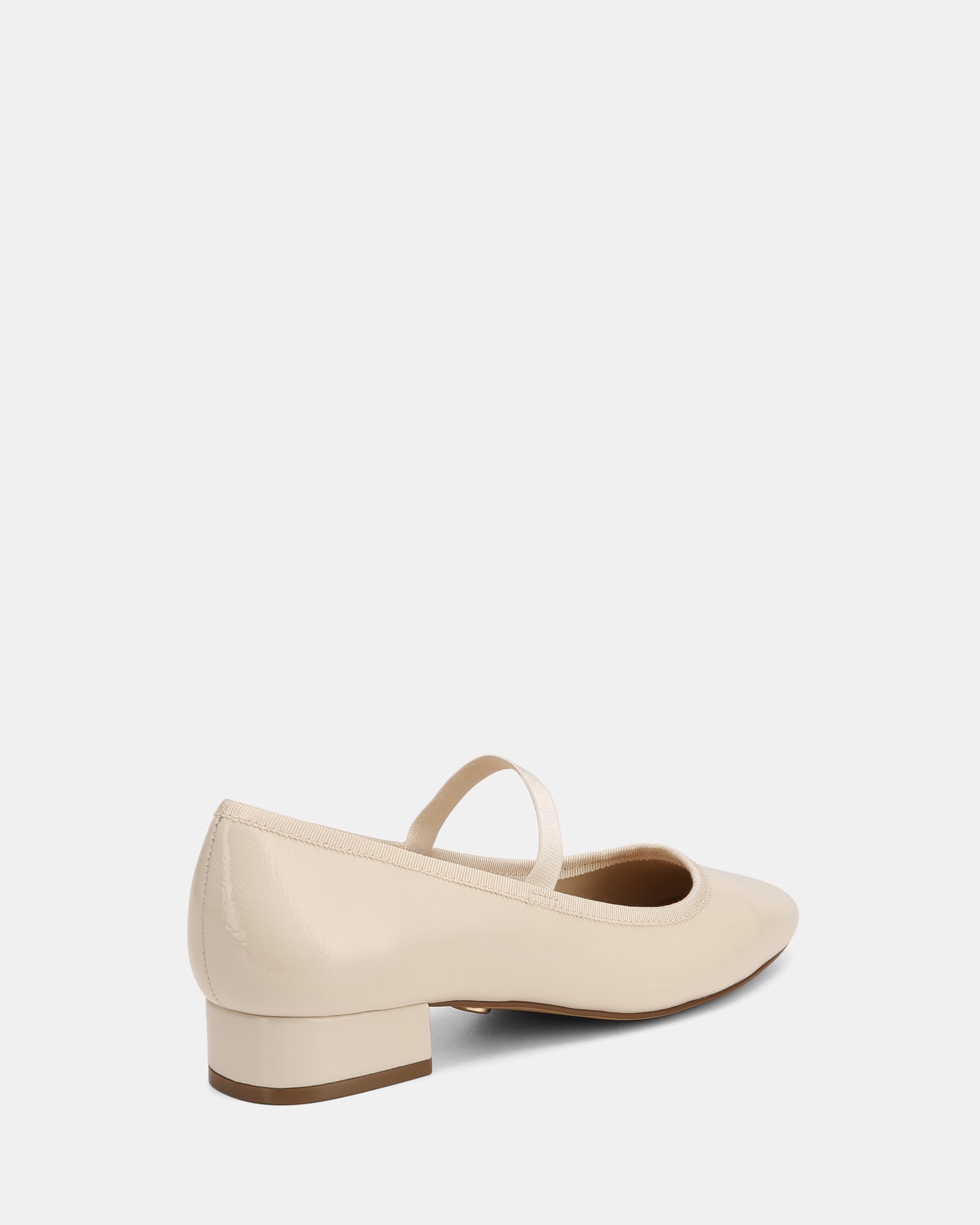 Alannah Vintage Ivory Crinkle Patent Leather Mary Jane