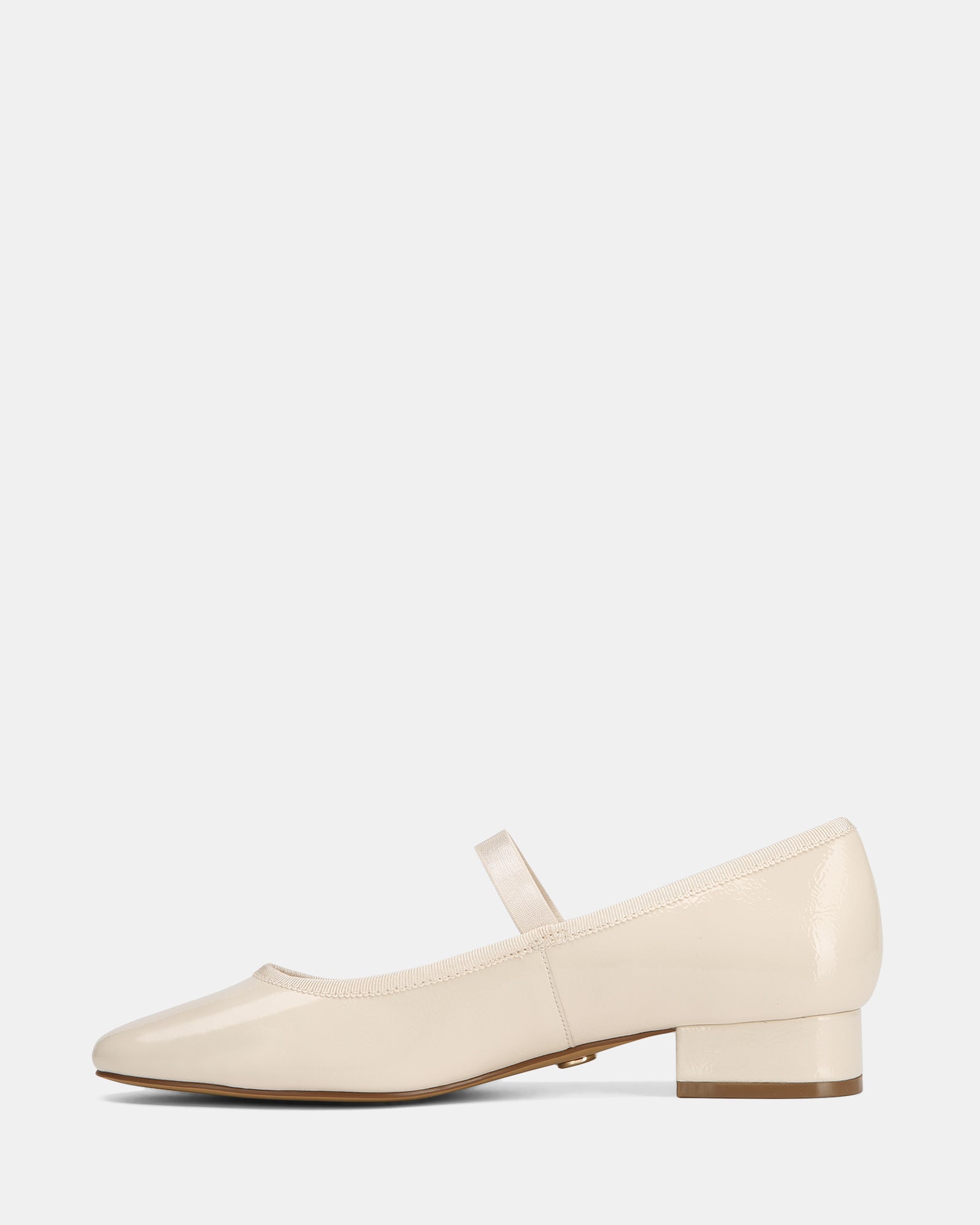 Alannah Vintage Ivory Crinkle Patent Leather Mary Jane