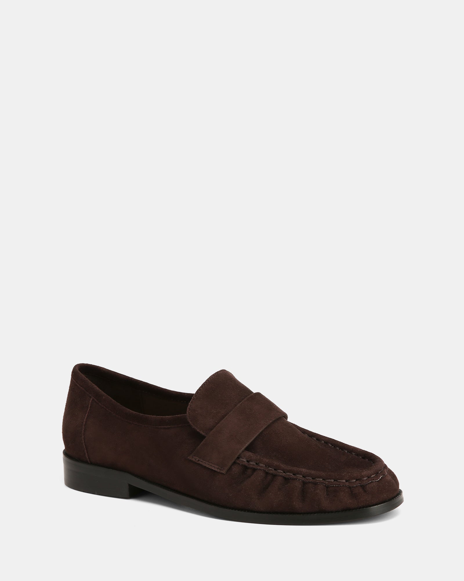 Adriel Chocolate Suede Leather Loafer