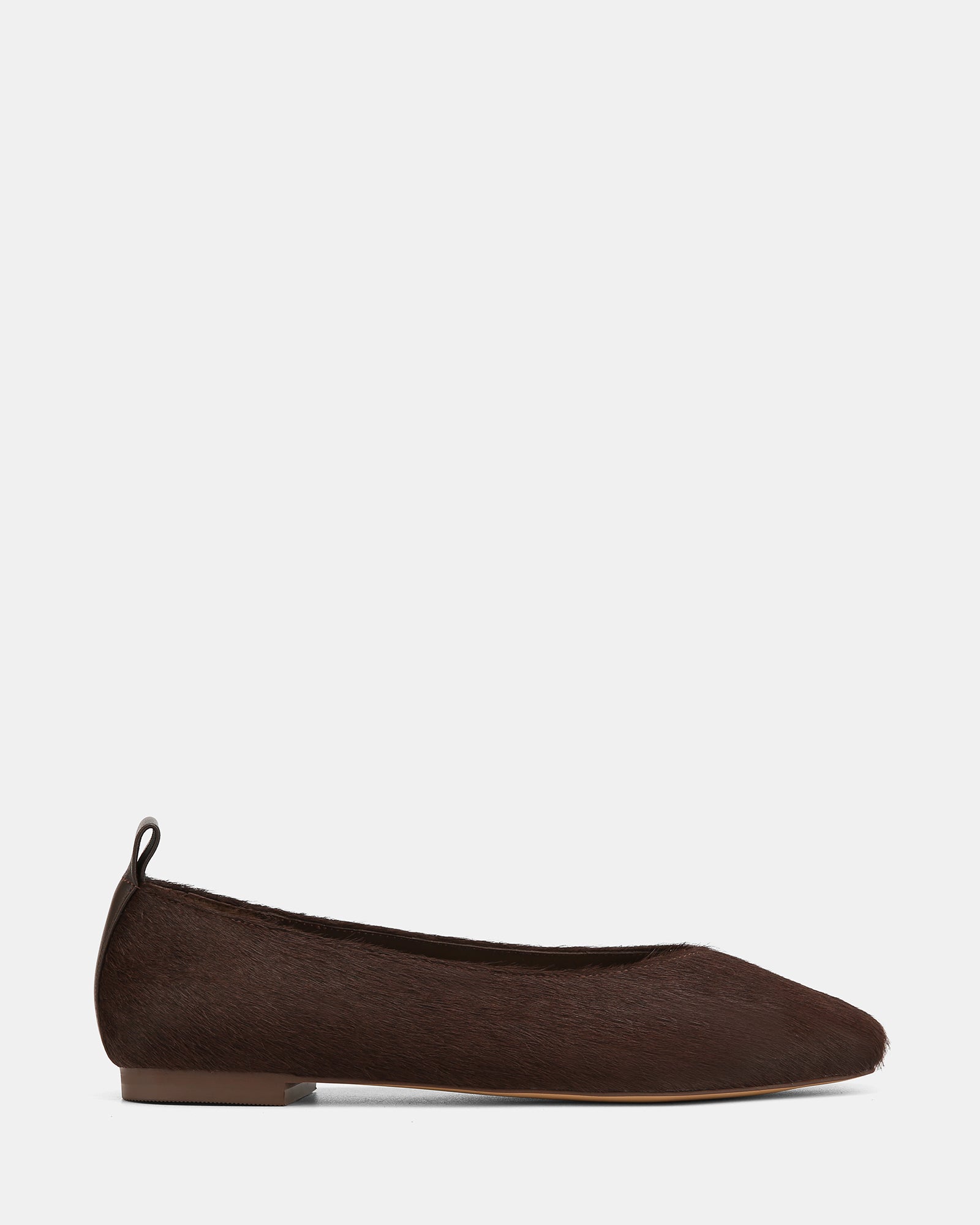Belinda Chocolate Hair-on Leather Ballet Flat