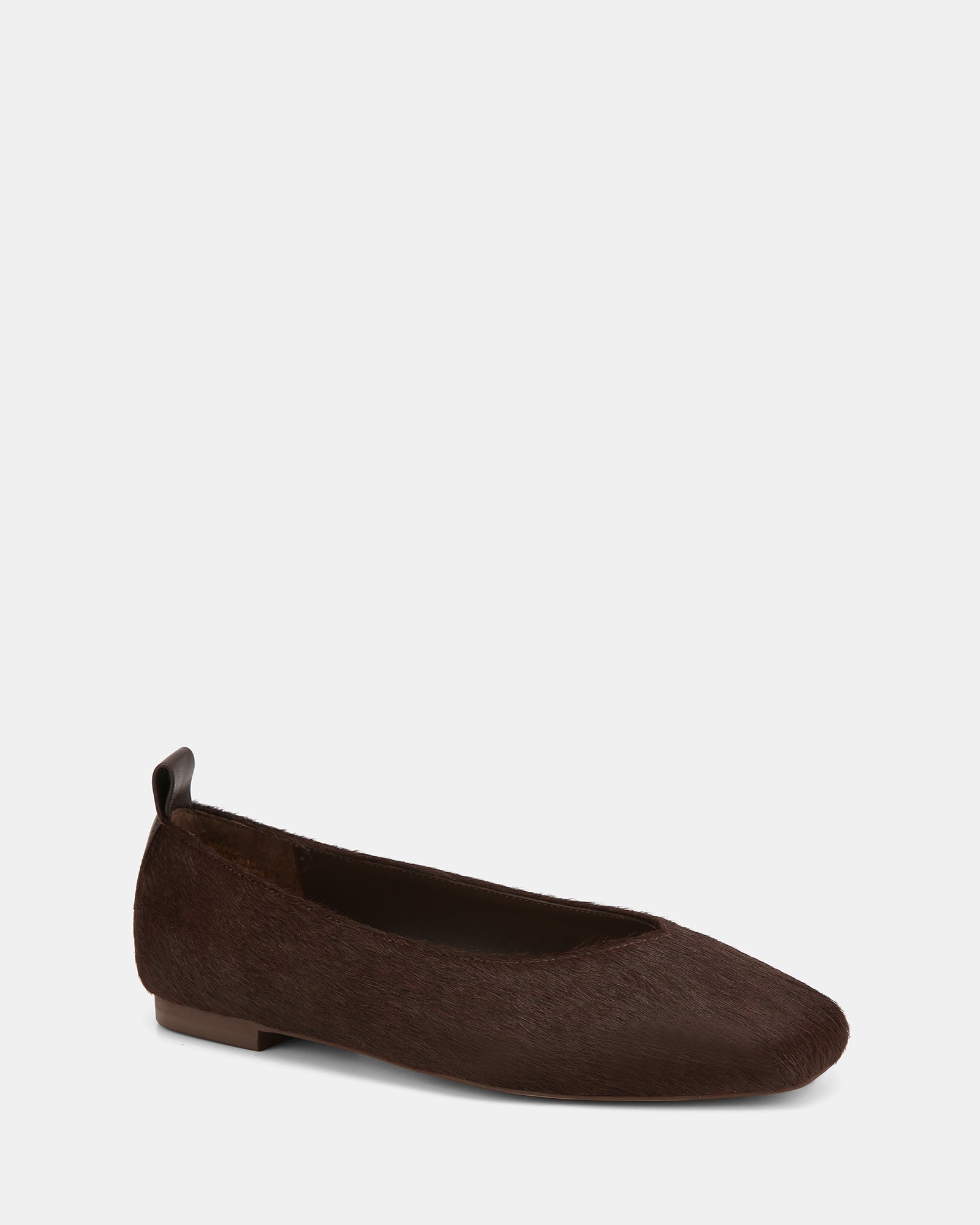 Belinda Chocolate Hair-on Leather Ballet Flat