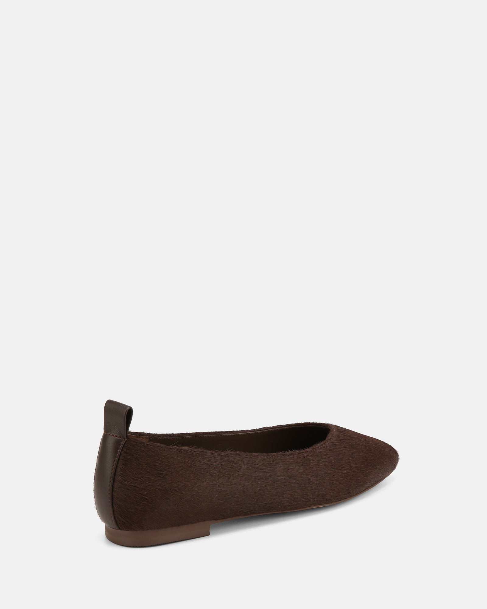 Belinda Chocolate Hair-on Leather Ballet Flat