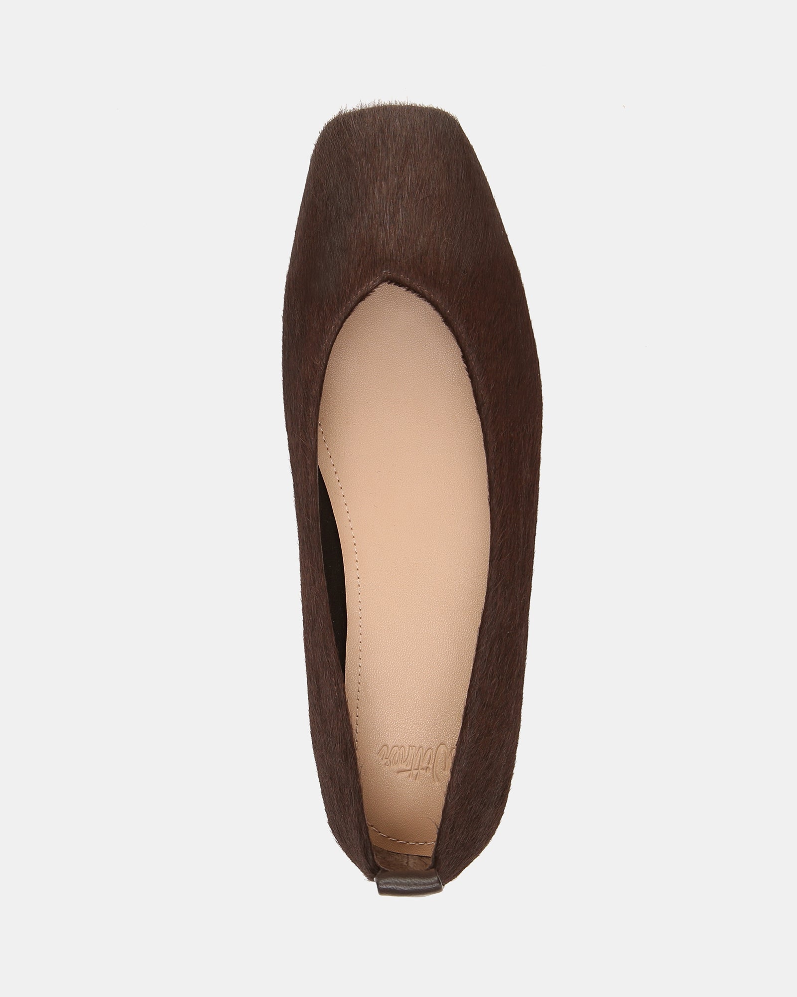 Belinda Chocolate Hair-on Leather Ballet Flat