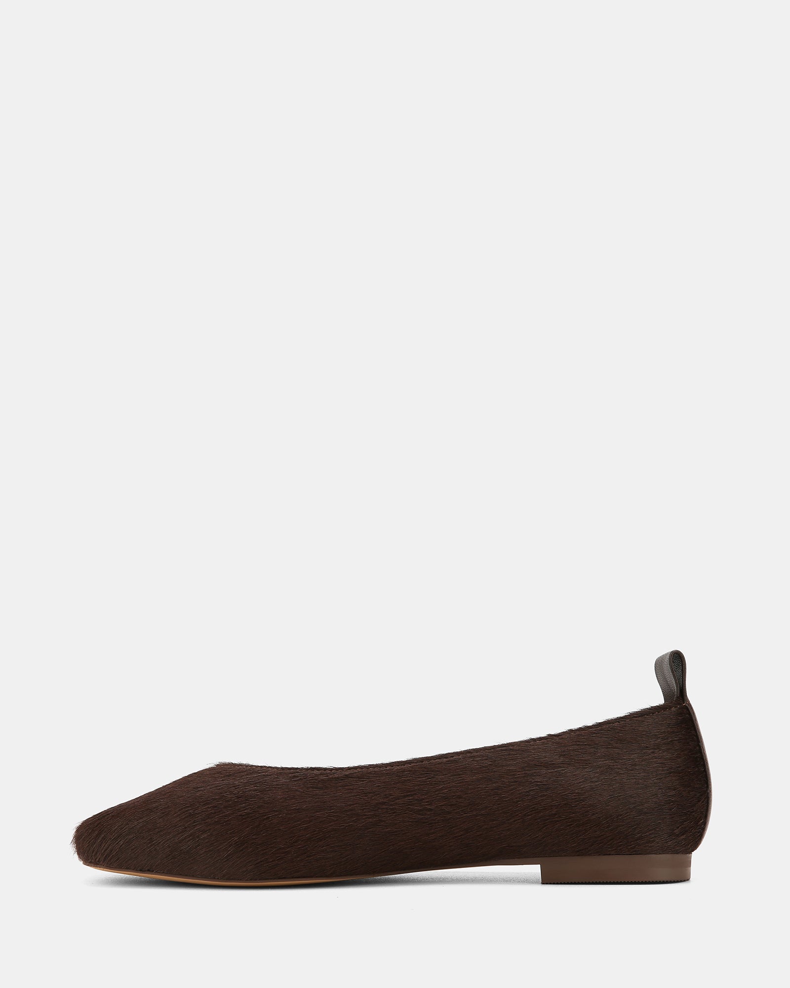 Belinda Chocolate Hair-on Leather Ballet Flat