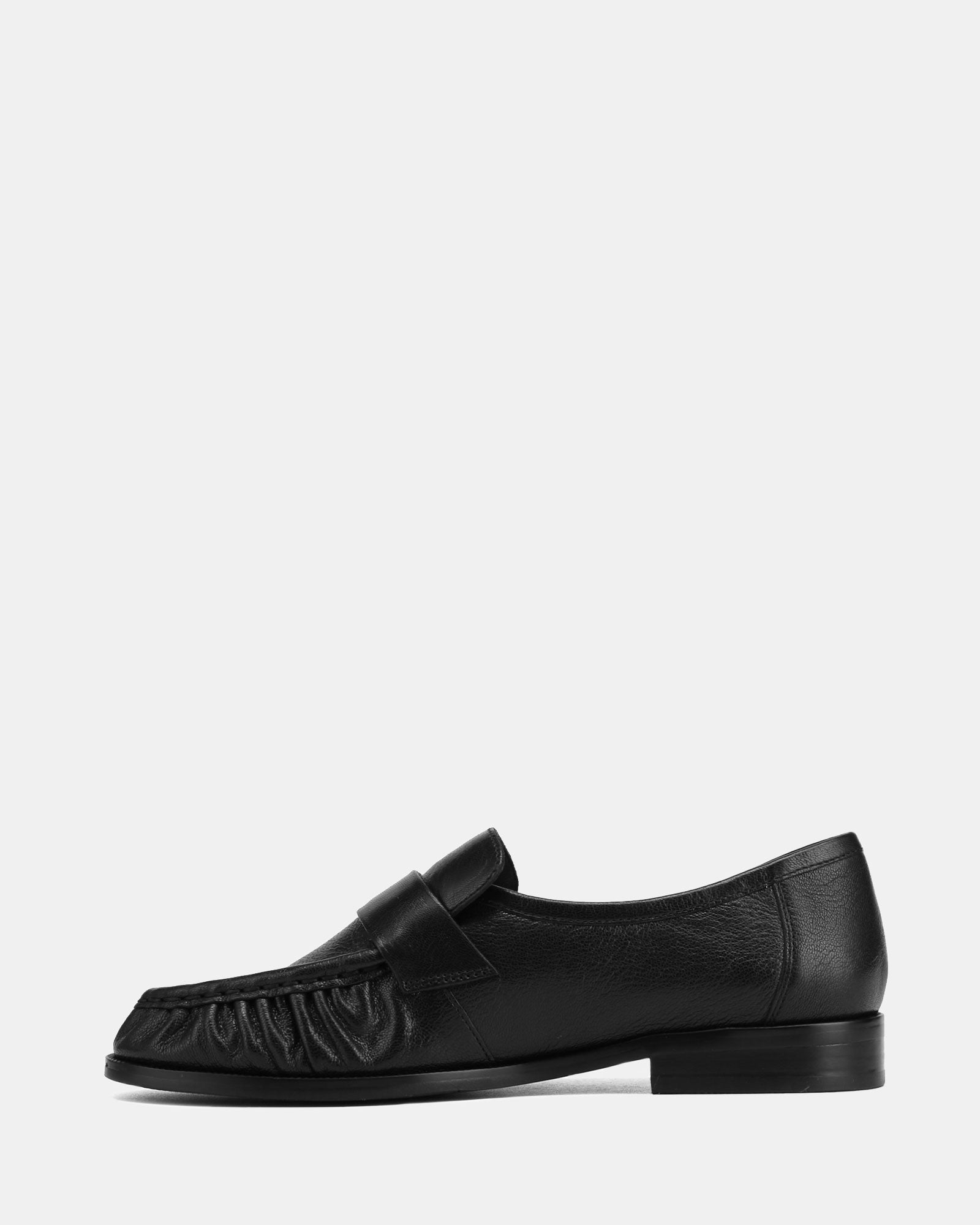 Adriel Black Leather Loafer