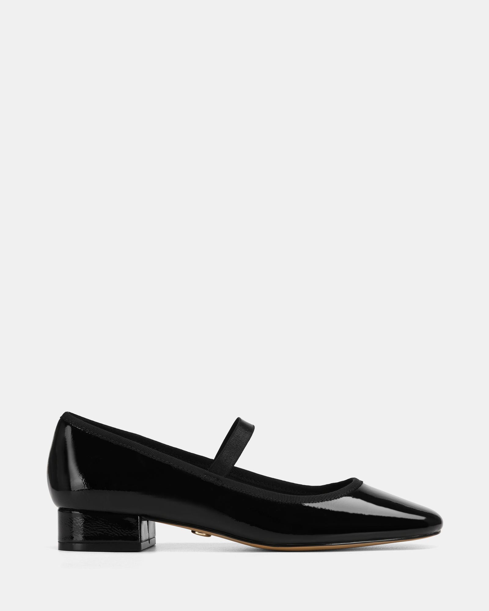 Alannah Black Crinkle Patent Leather Mary Jane