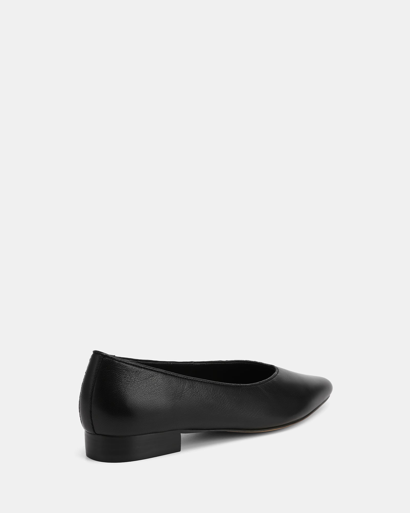 Calio Black Leather Ballet Flat