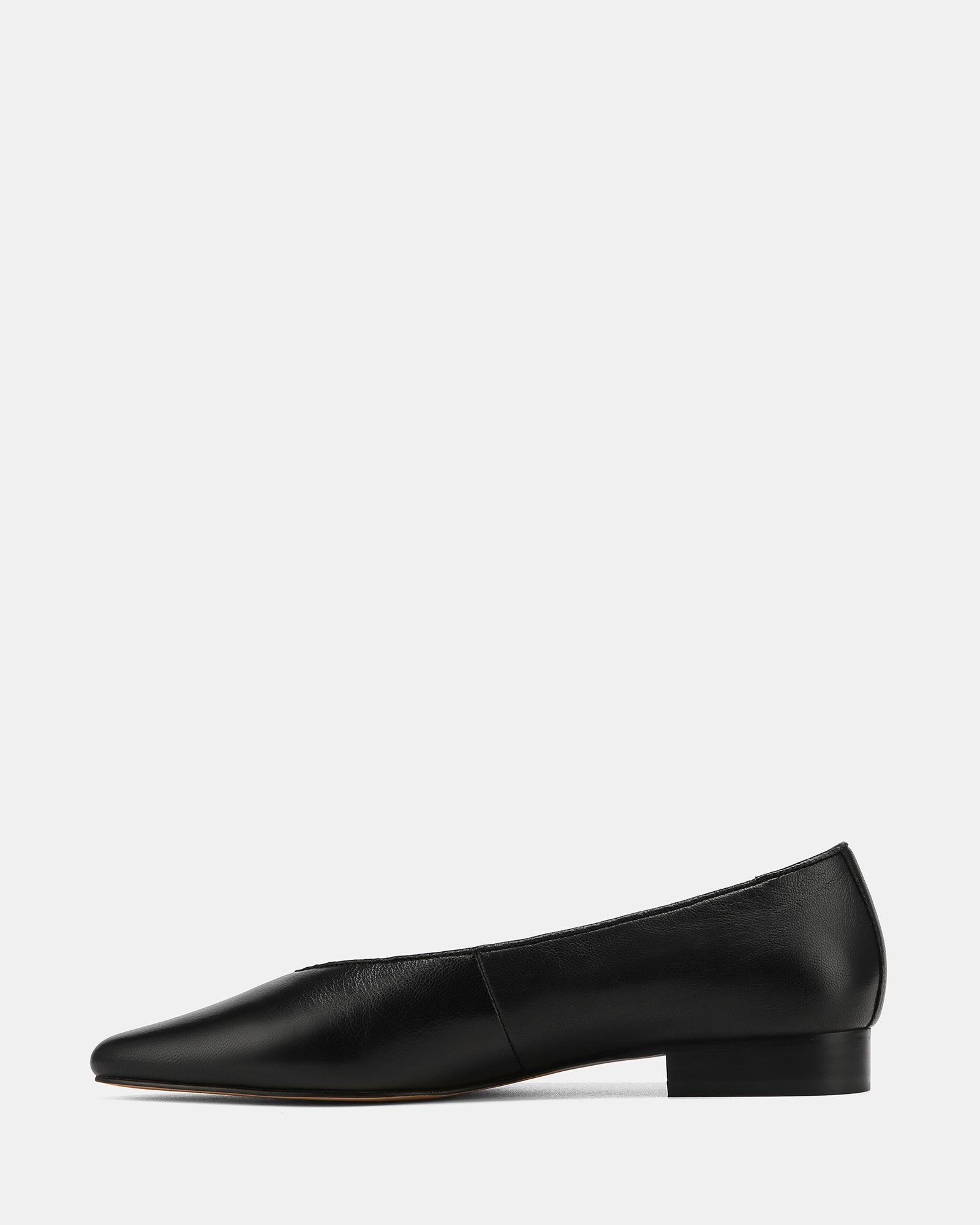 Calio Black Leather Ballet Flat