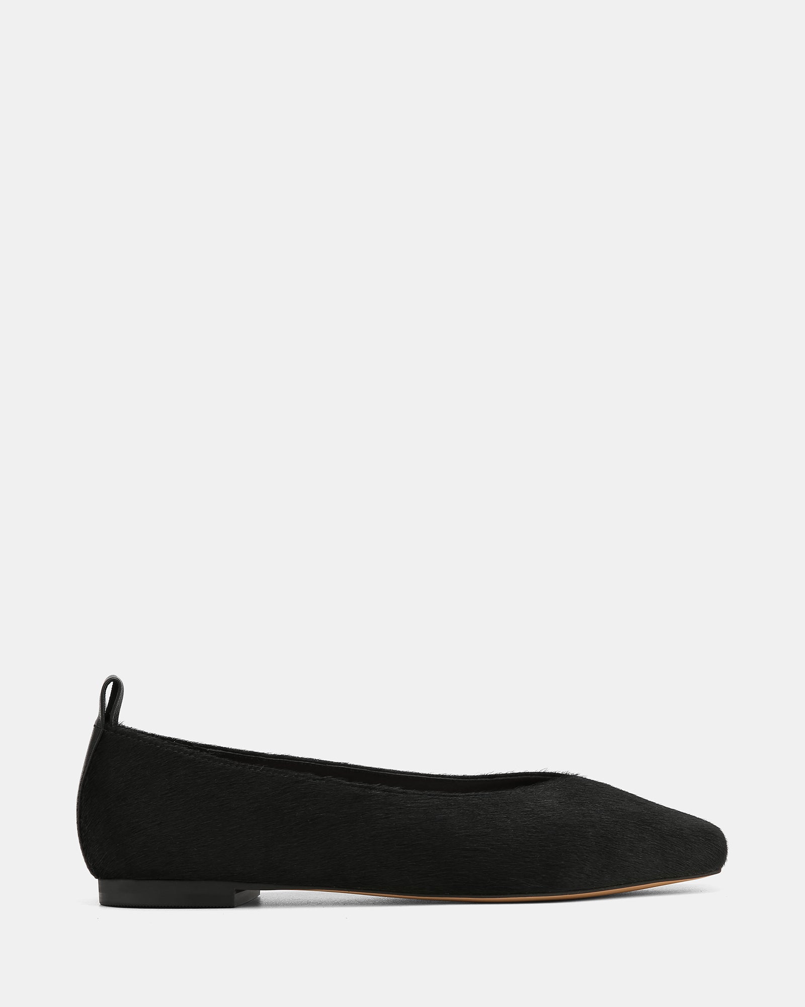 Belinda Black Hair-on Leather Ballet Flat