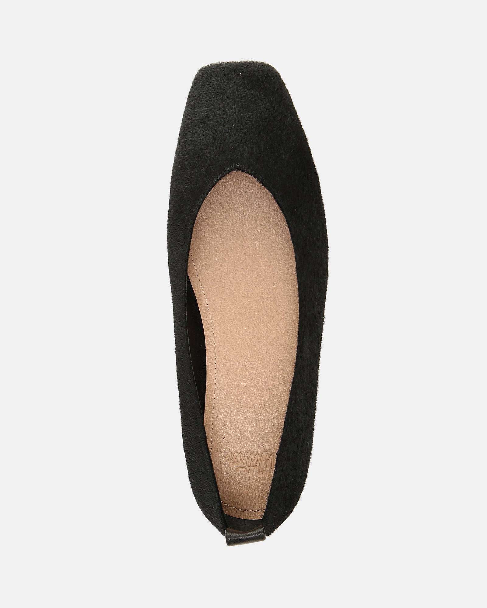 Belinda Black Hair-on Leather Ballet Flat