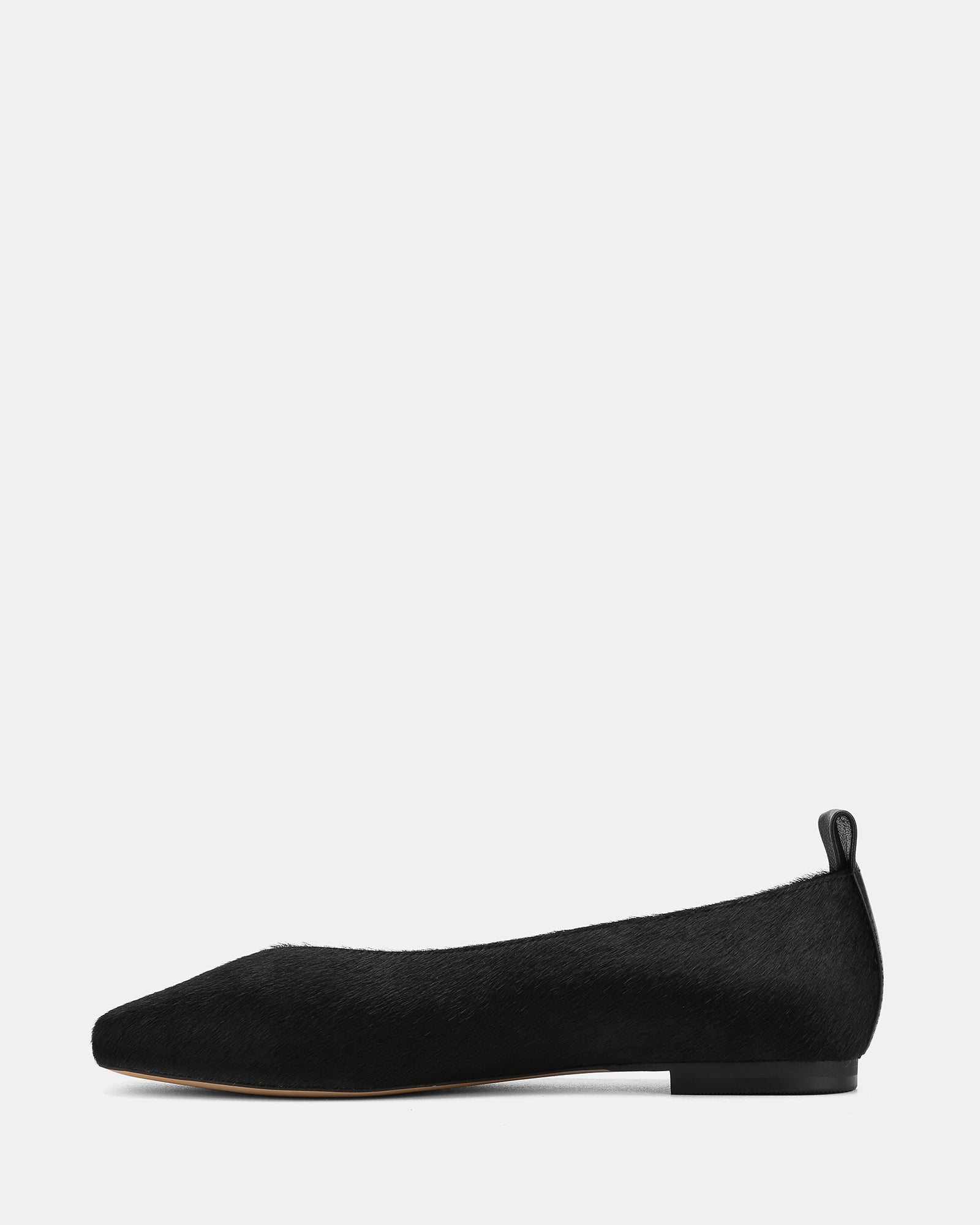 Belinda Black Hair-on Leather Ballet Flat