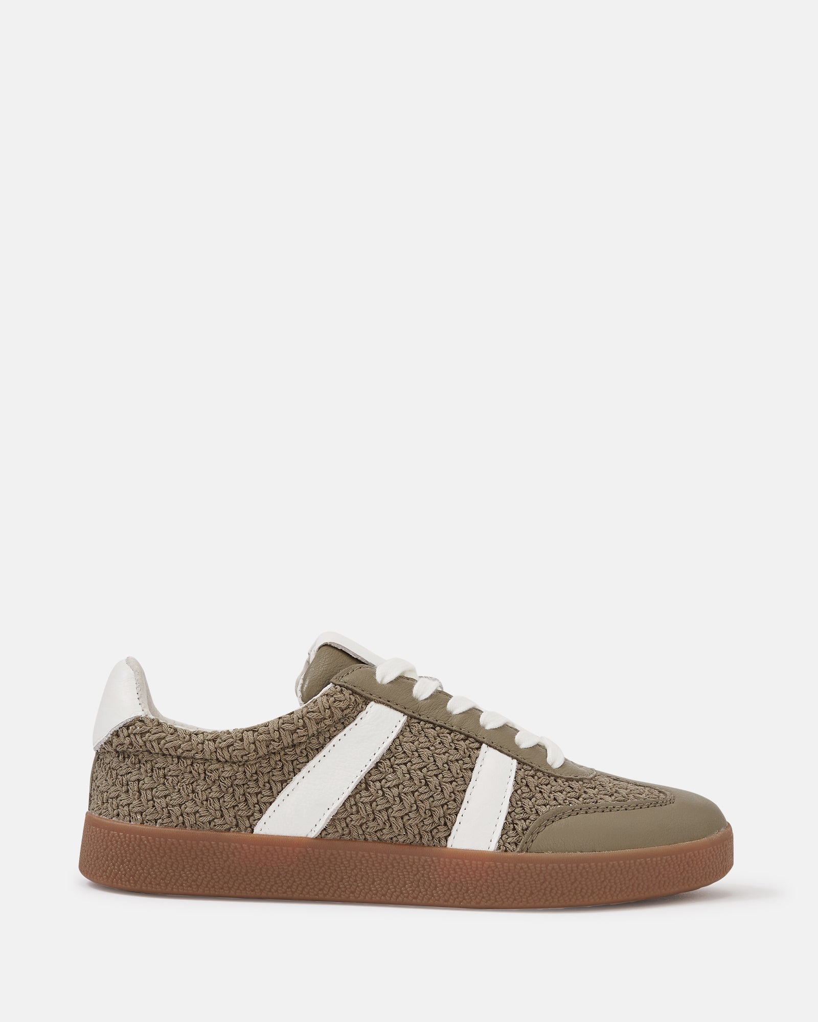 Boston Boho Green Textile and Suede Leather Sneaker