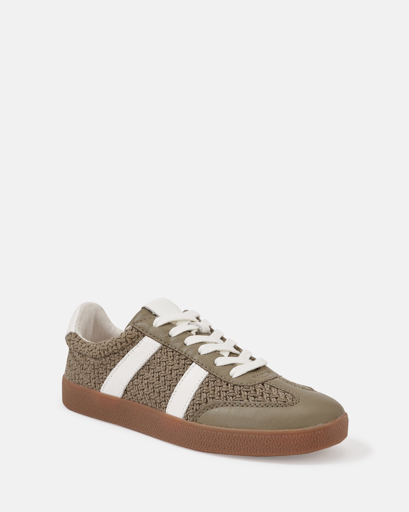 Boston Boho Green Textile and Suede Leather Sneaker