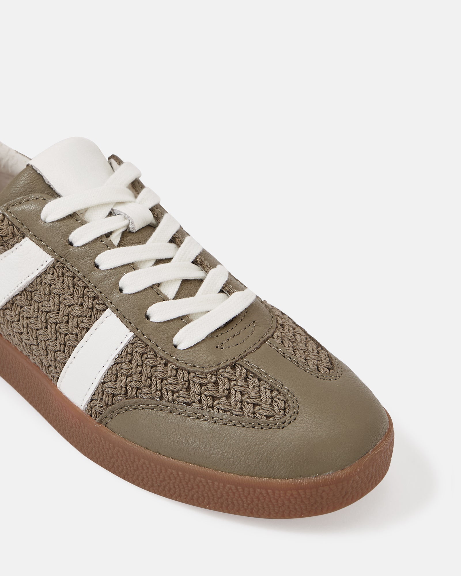 Boston Boho Green Textile and Suede Leather Sneaker
