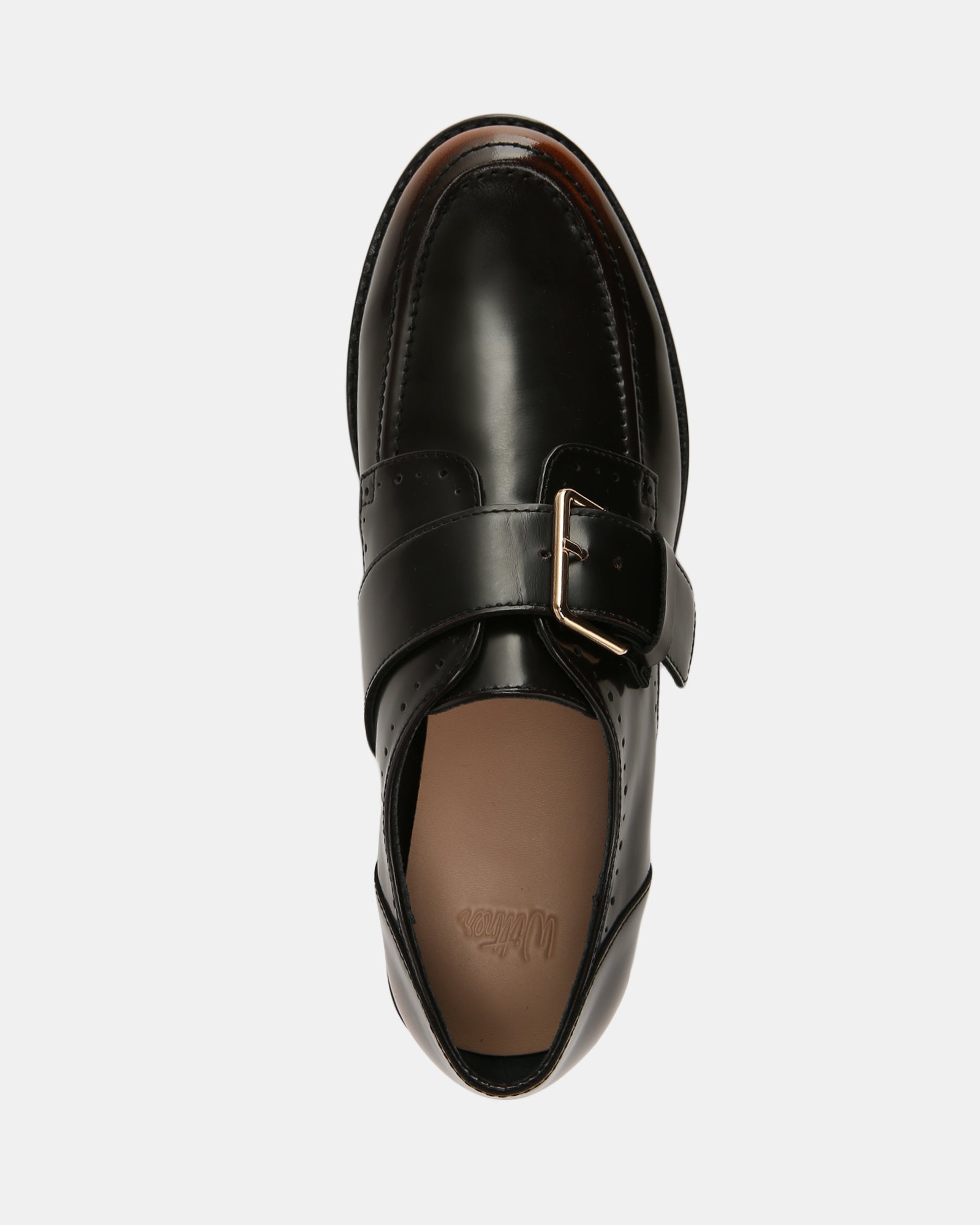 Fredi Dark Brown Leather Monk Strap Loafer