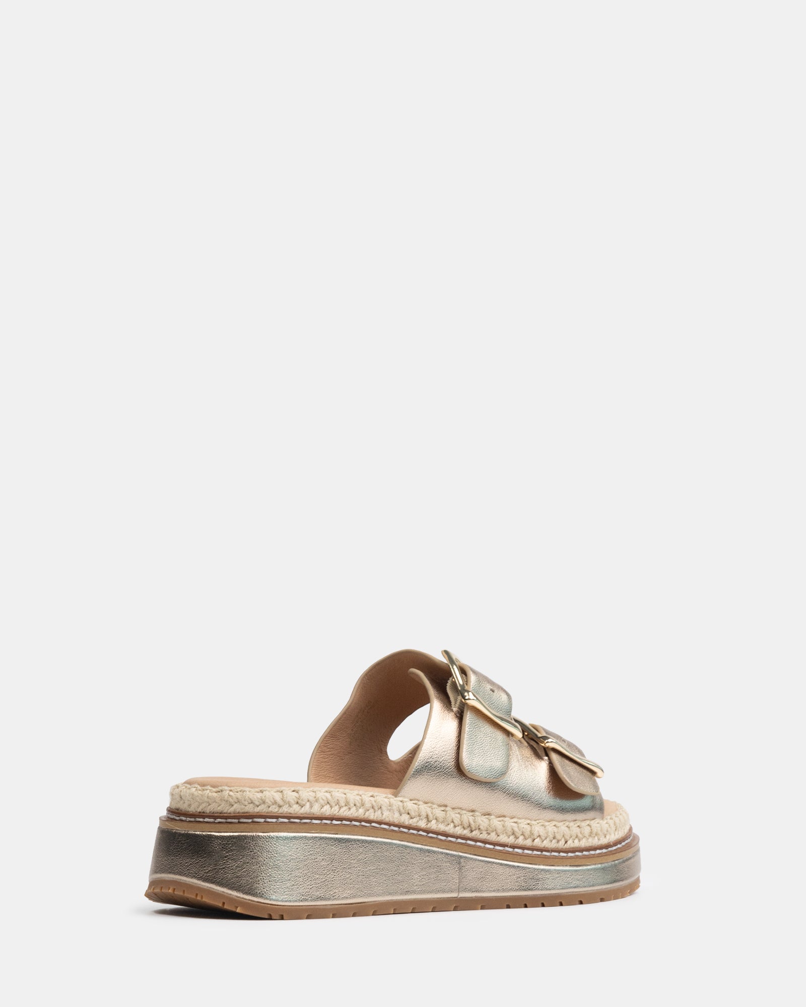 Dream Champagne Metallic Leather Flatform