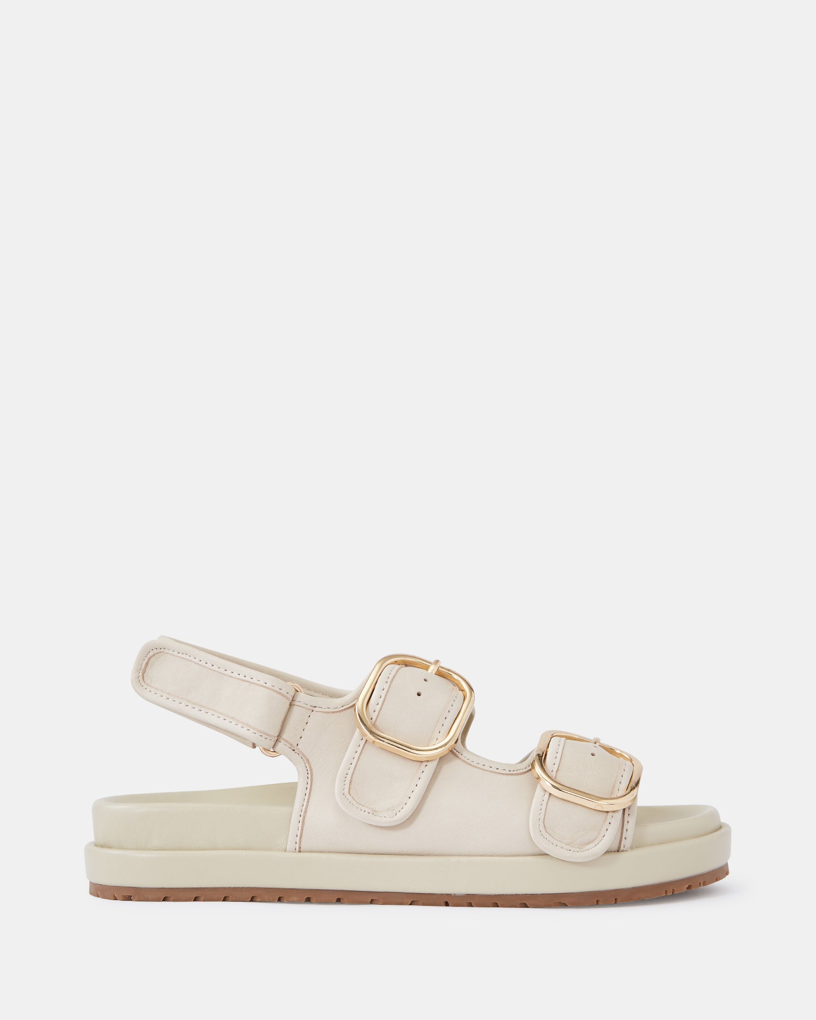 Atticus Vintage Ivory Pebble Leather Flatform