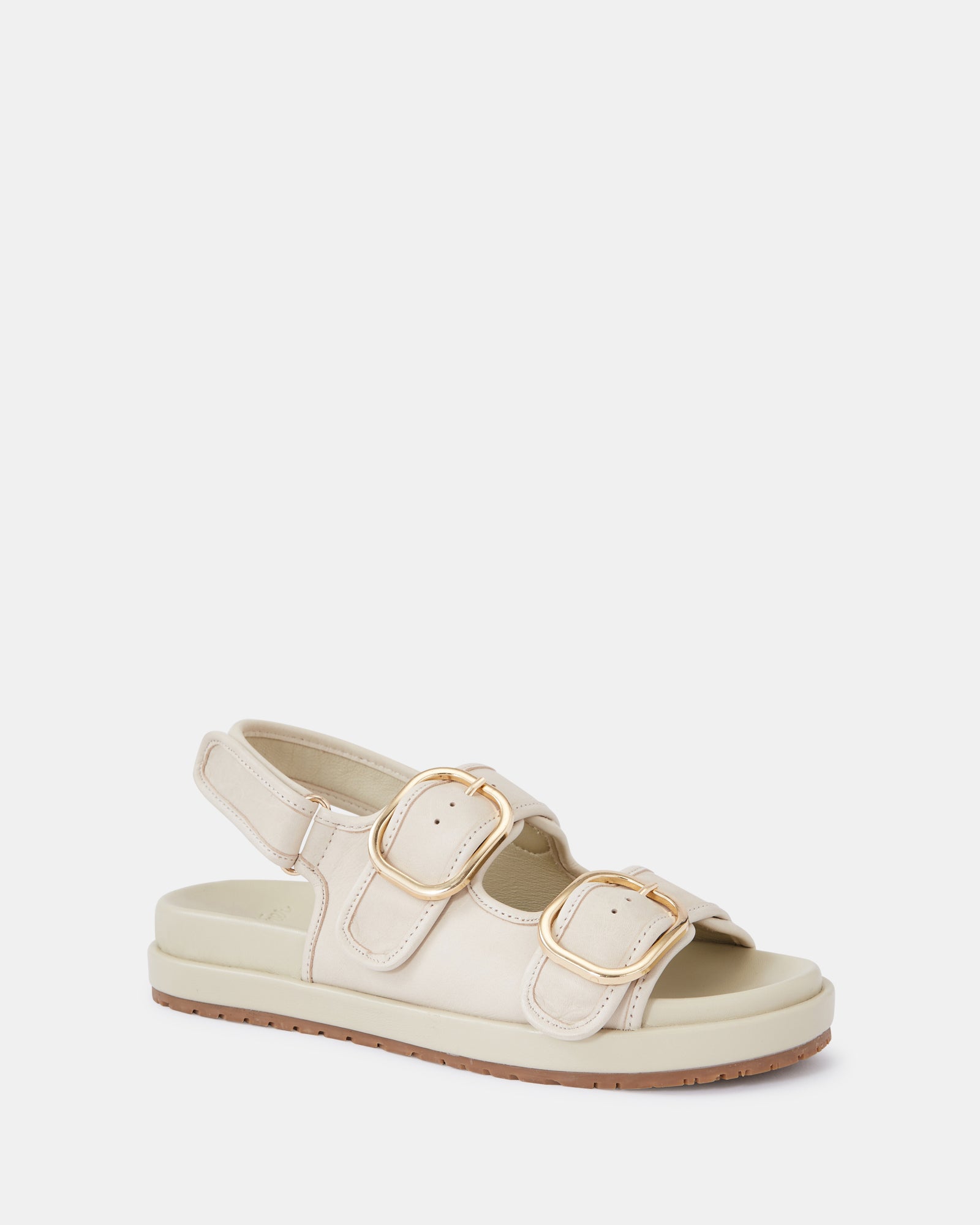 Atticus Vintage Ivory Pebble Leather Flatform