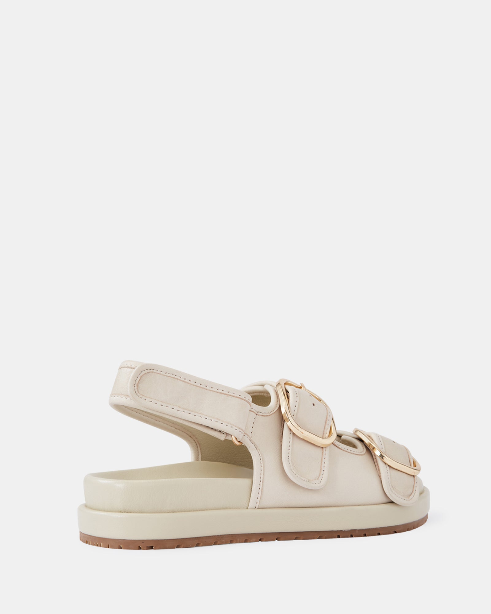 Atticus Vintage Ivory Pebble Leather Flatform