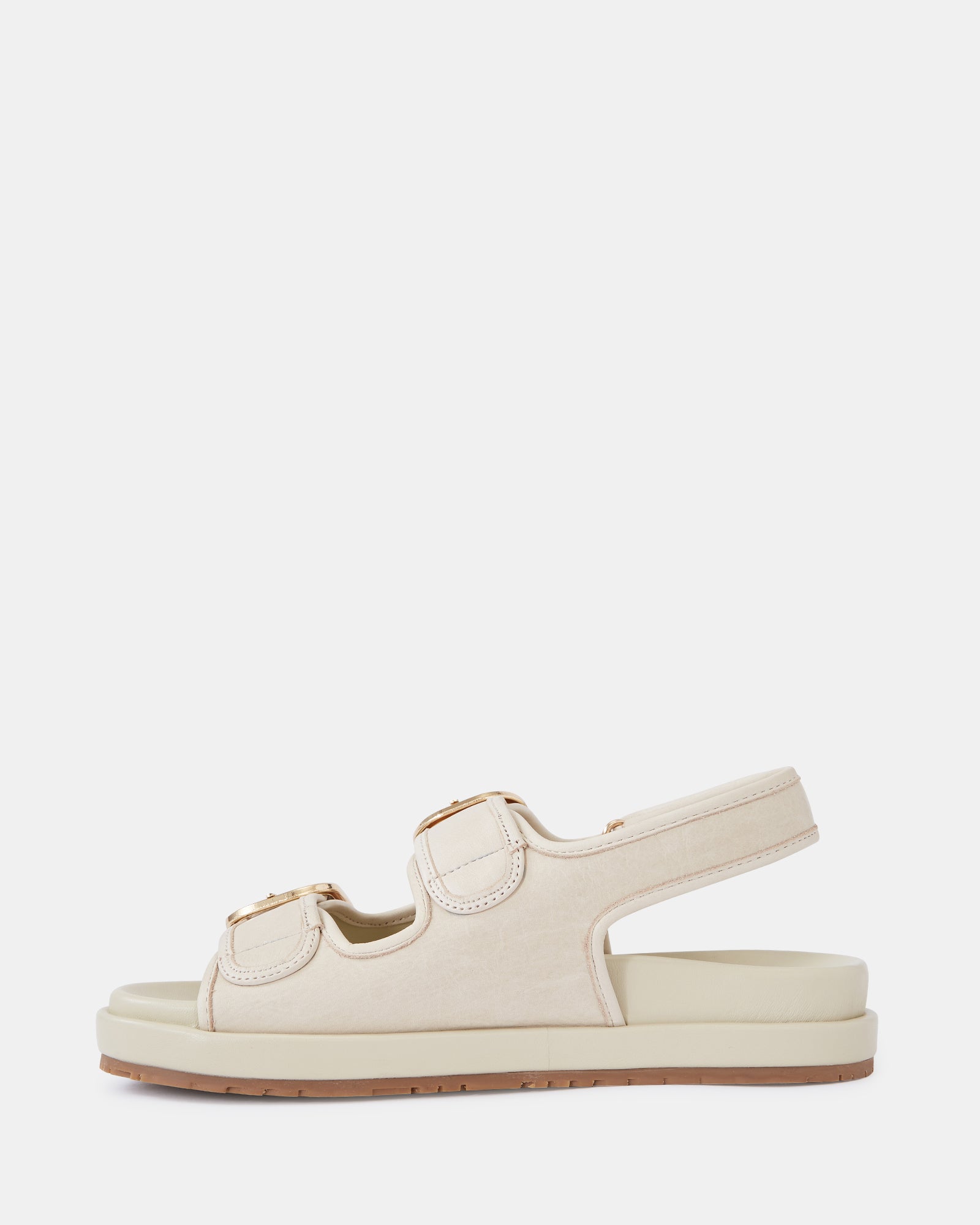 Atticus Vintage Ivory Pebble Leather Flatform