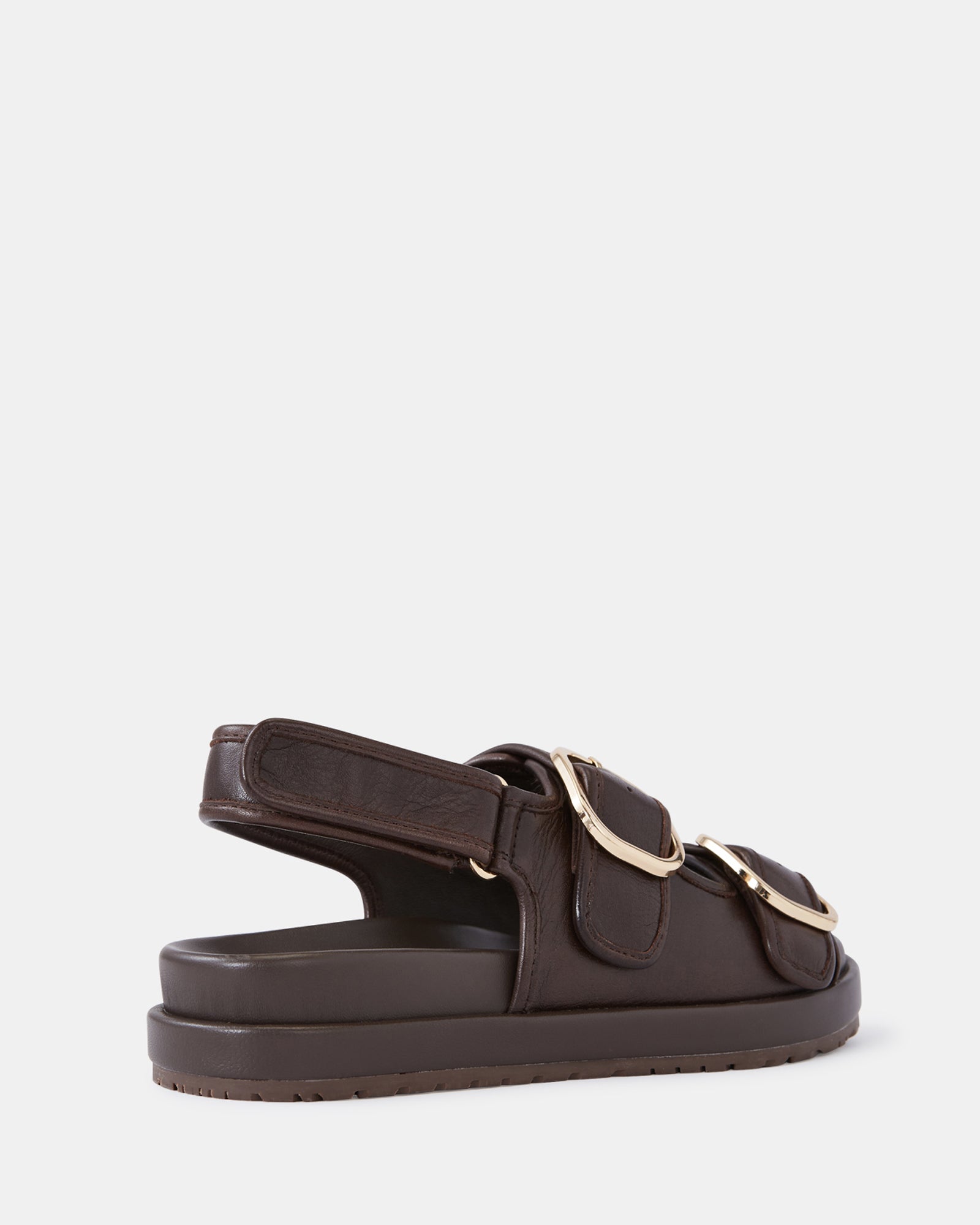 Atticus Ebony Pebble Leather Flatform