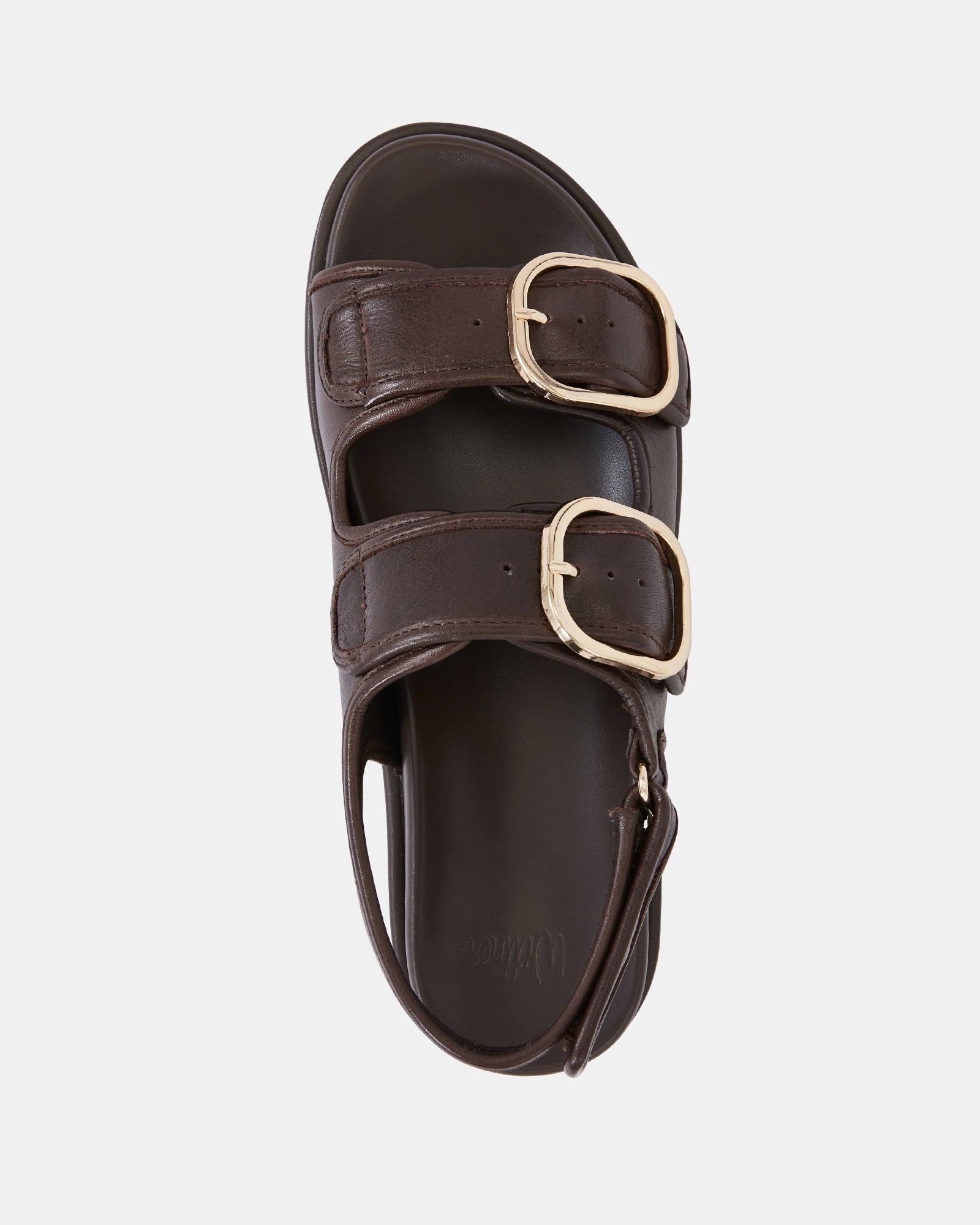 Atticus Ebony Pebble Leather Flatform