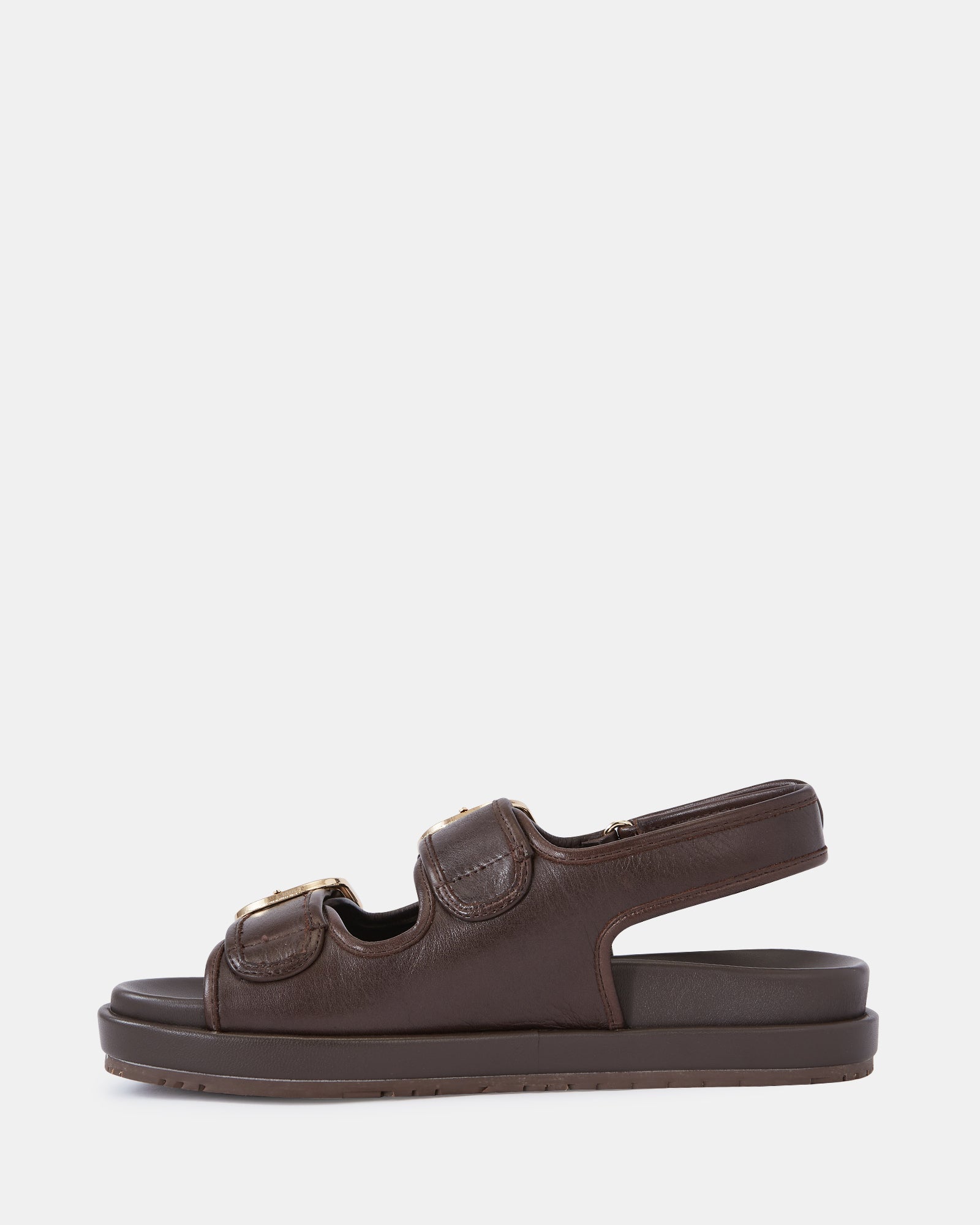Atticus Ebony Pebble Leather Flatform