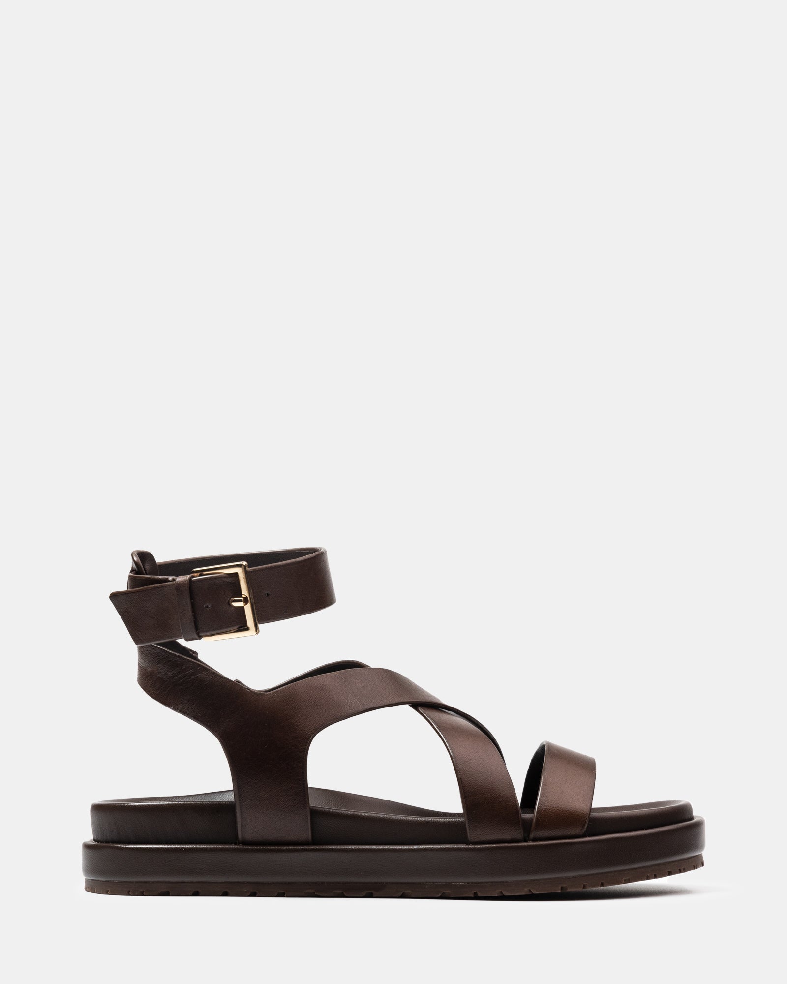 Bryer Ebony Leather Sandal