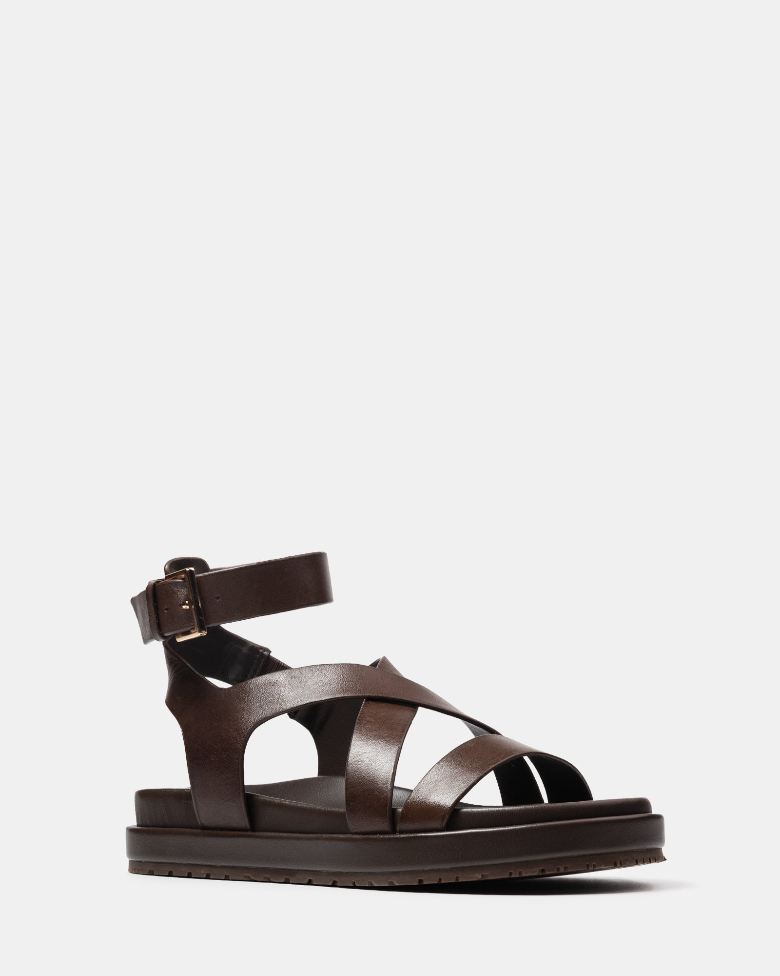 Bryer Ebony Leather Sandal