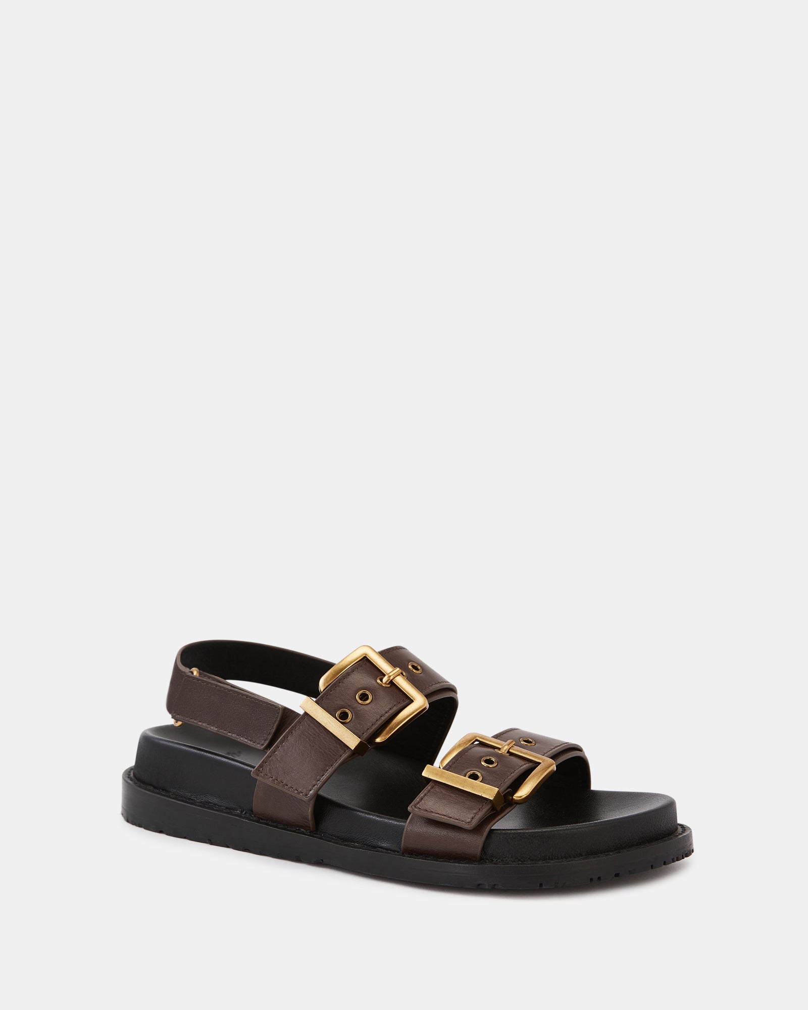 Archie Espresso Leather Footbed Sandal