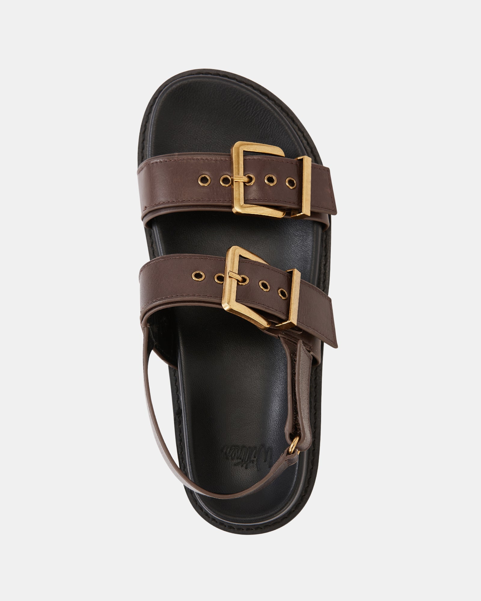 Archie Espresso Leather Footbed Sandal