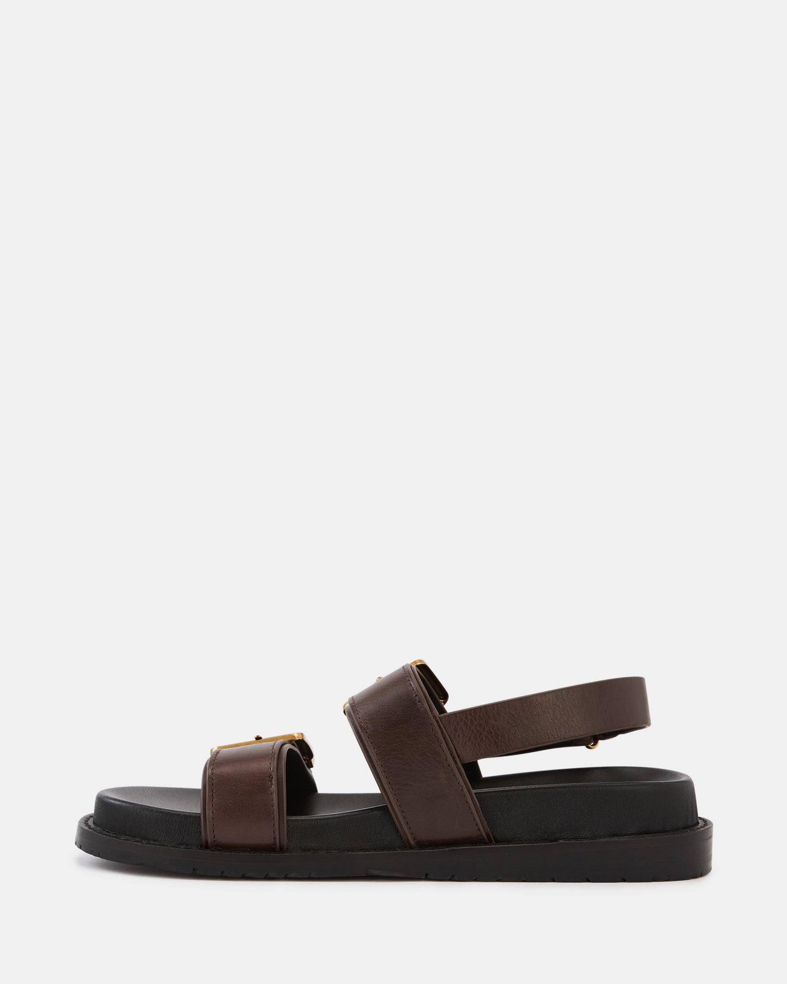 Archie Espresso Leather Footbed Sandal