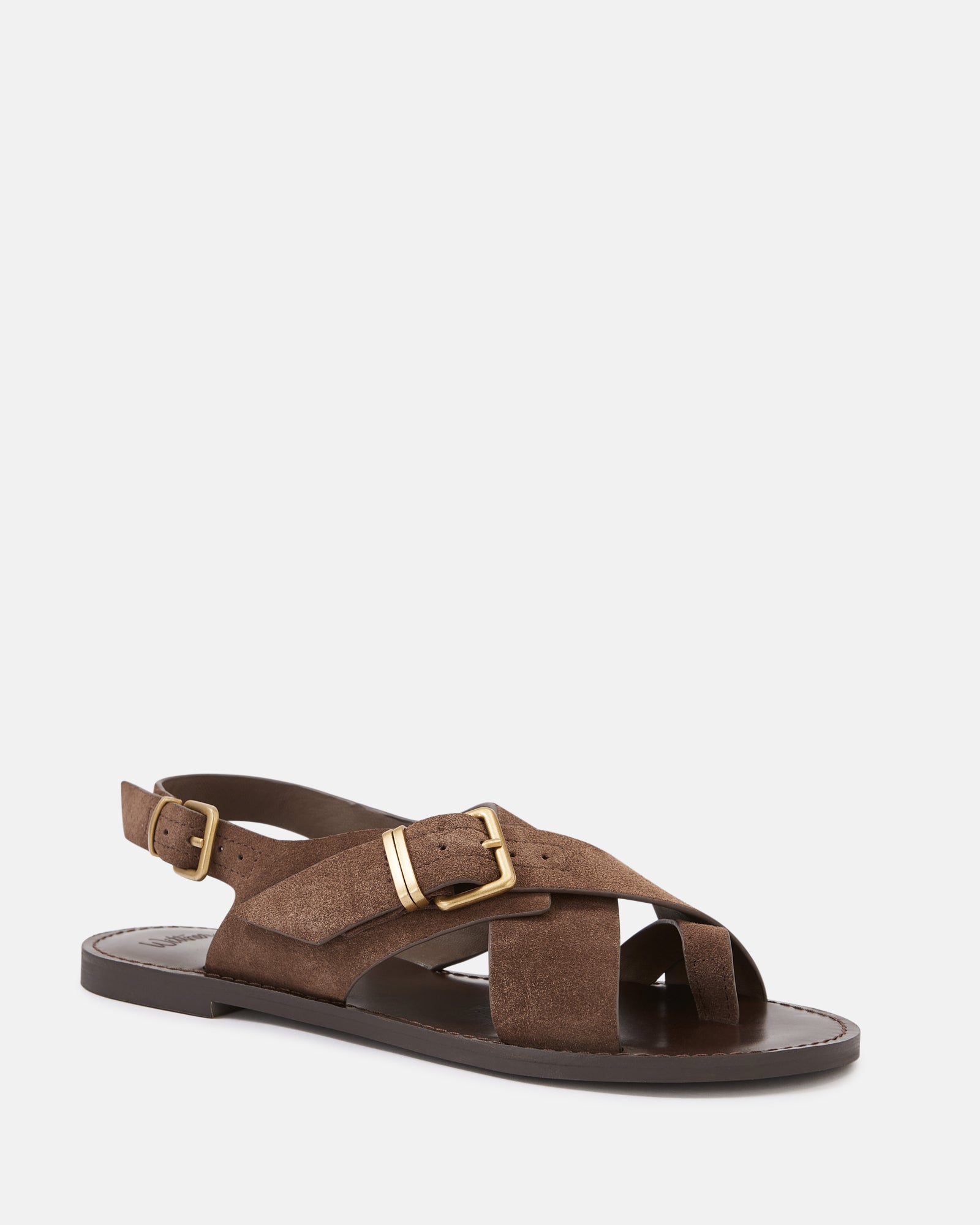 Danna Tawny Brown Suede Leather Sandal