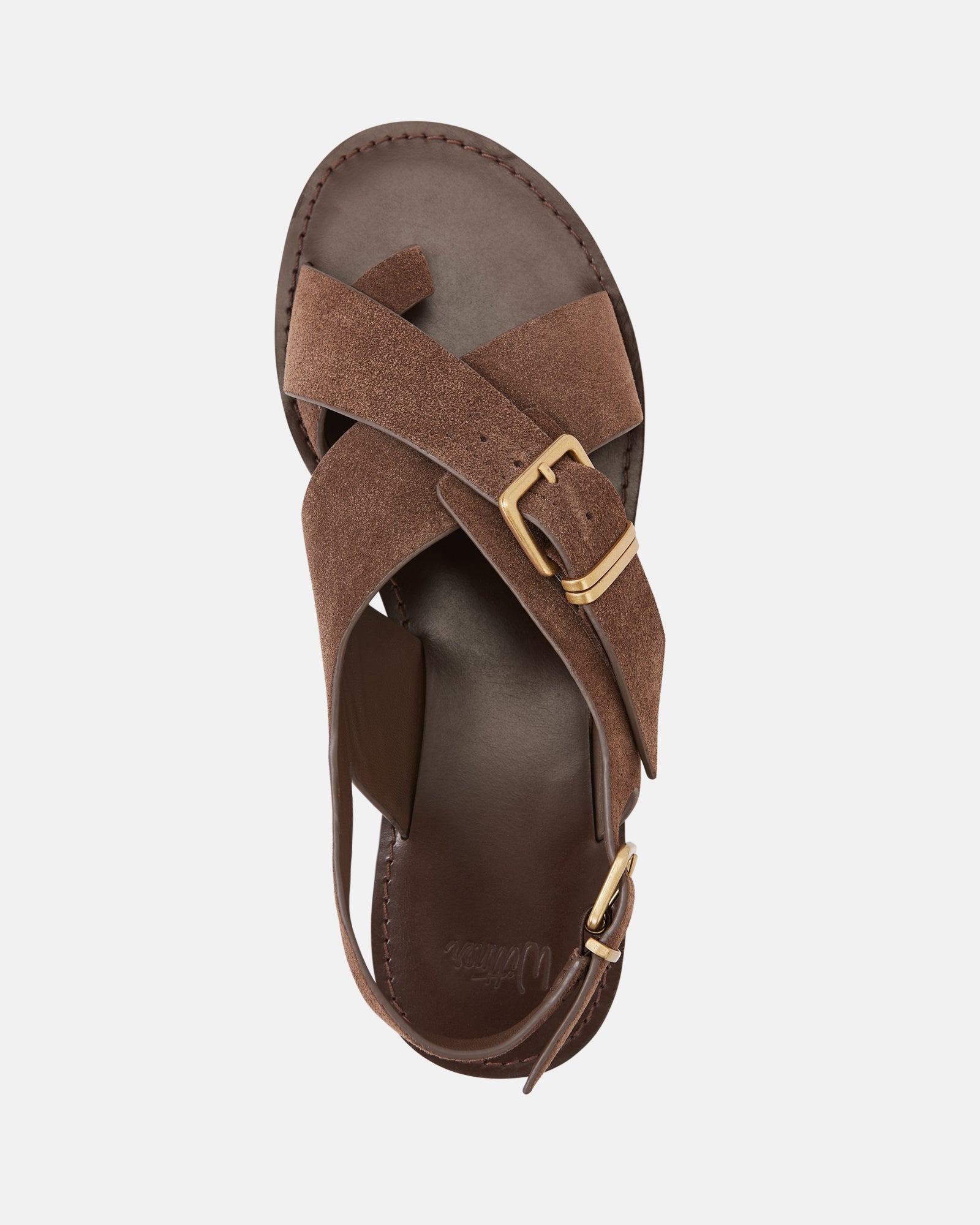 Danna Tawny Brown Suede Leather Sandal