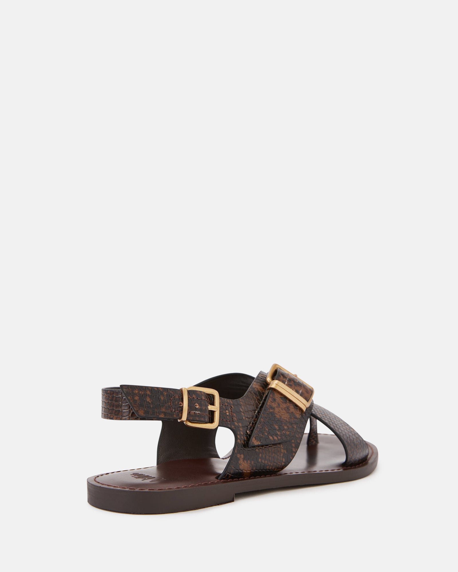 Danna Snake Emboss Leather Sandal