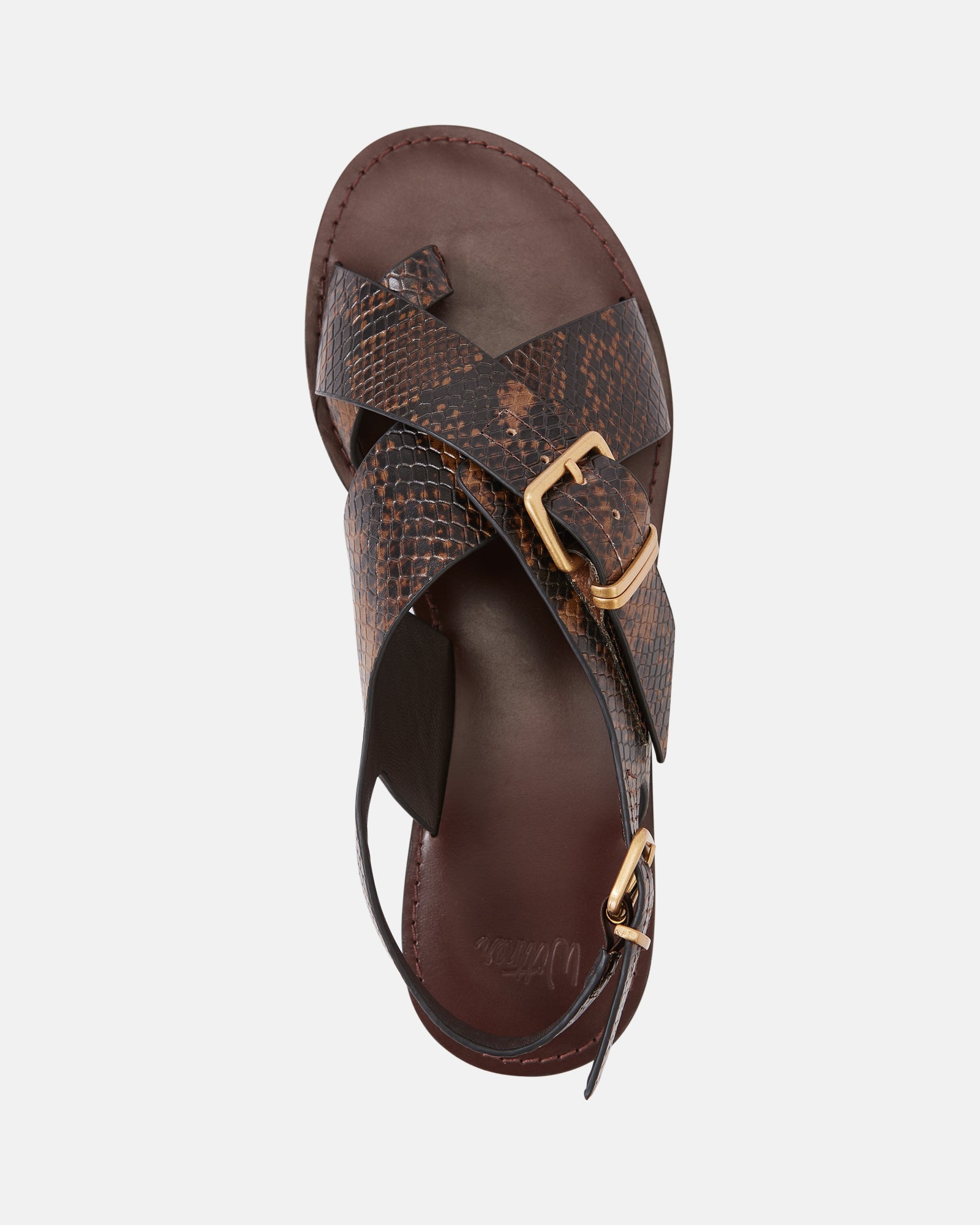 Danna Snake Emboss Leather Sandal