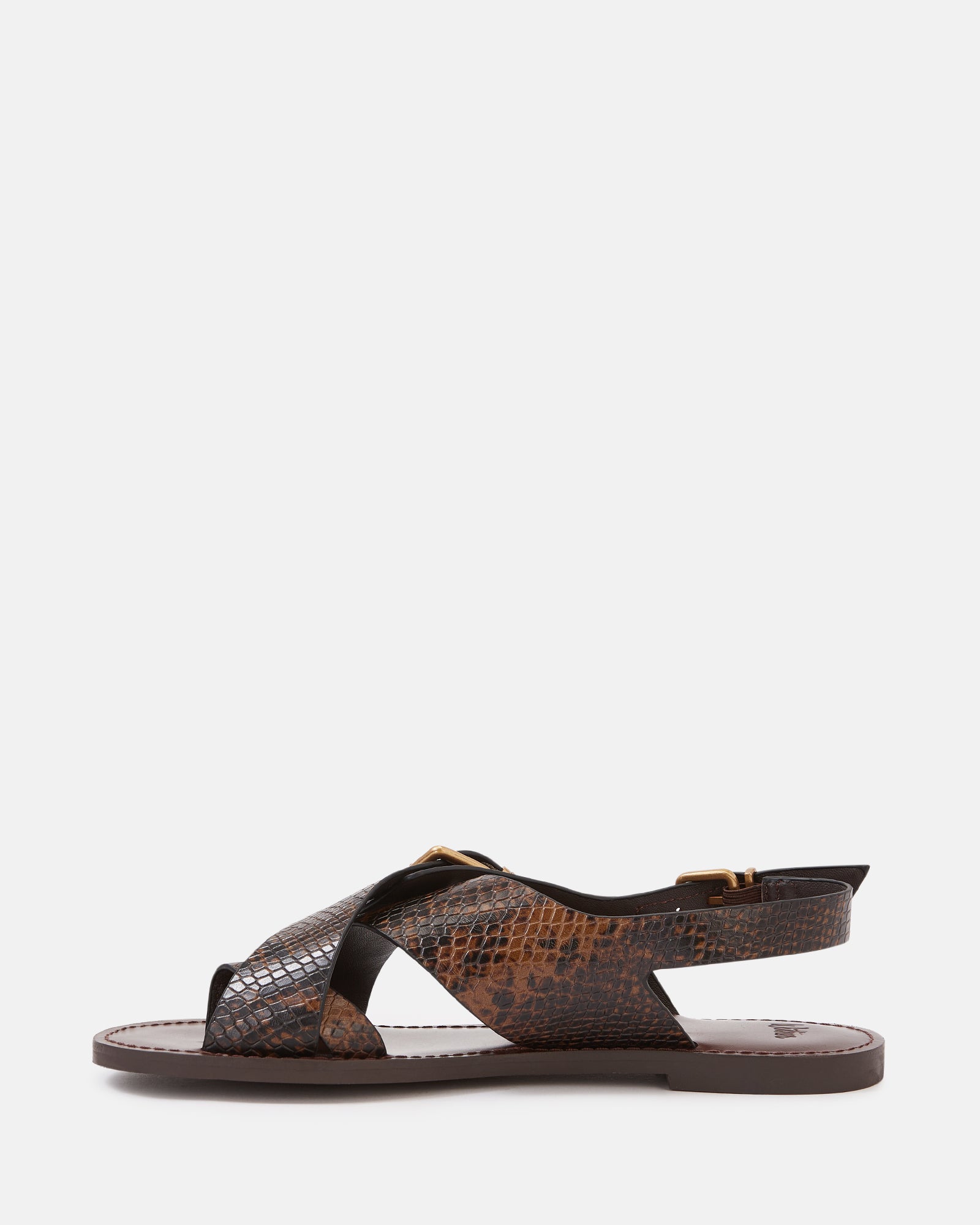 Danna Snake Emboss Leather Sandal
