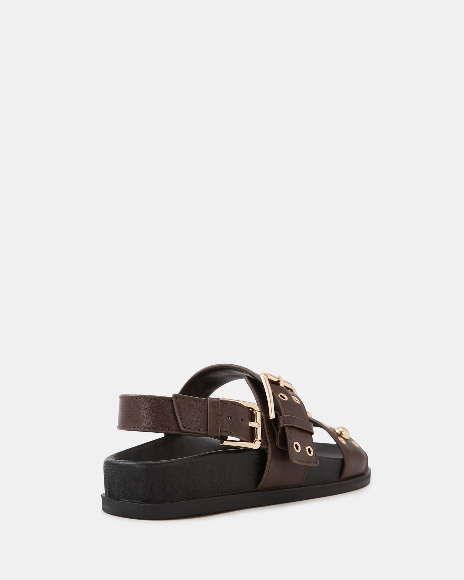 Fifi Espresso Suede Leather Flatform Sandal