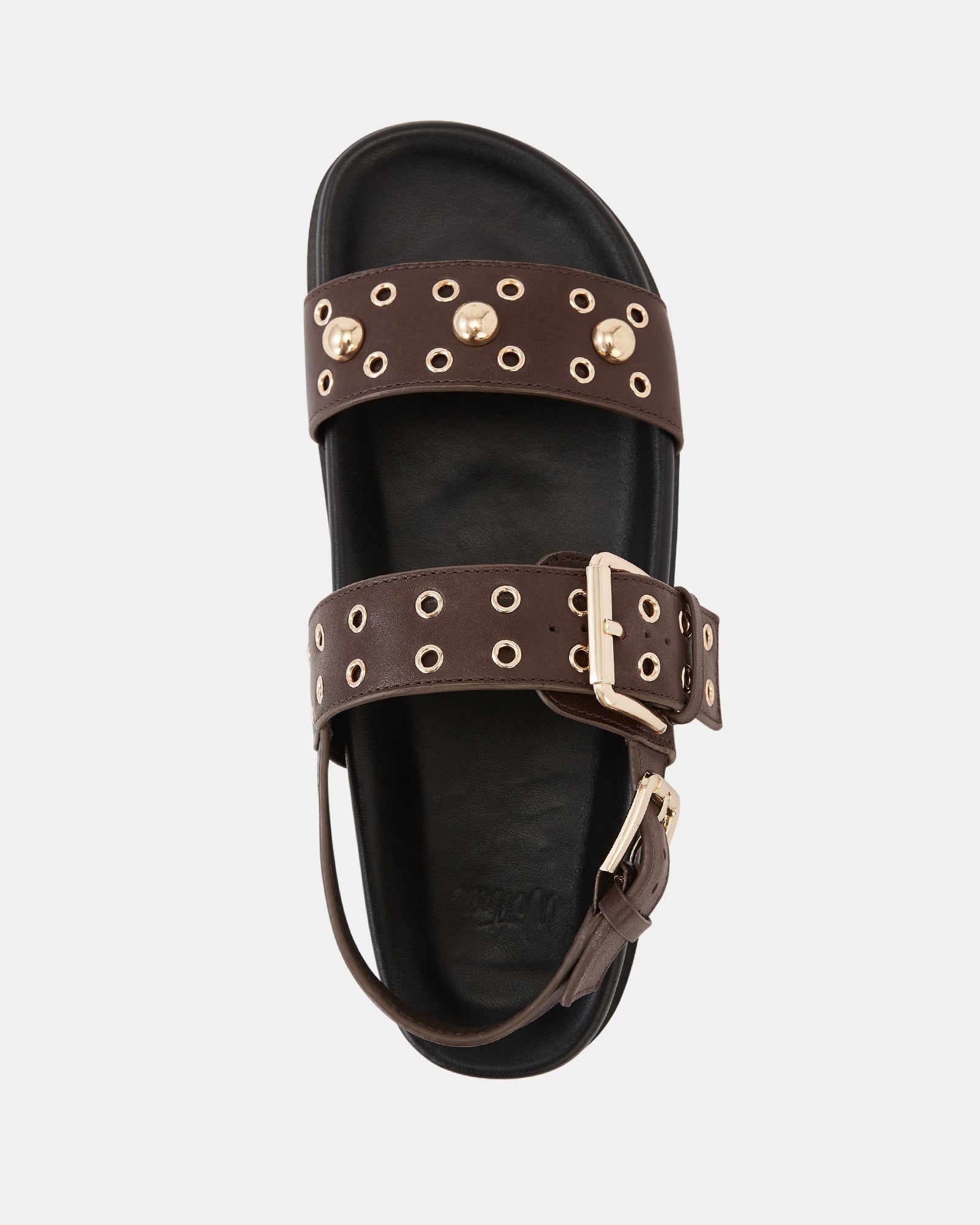 Fifi Espresso Suede Leather Flatform Sandal