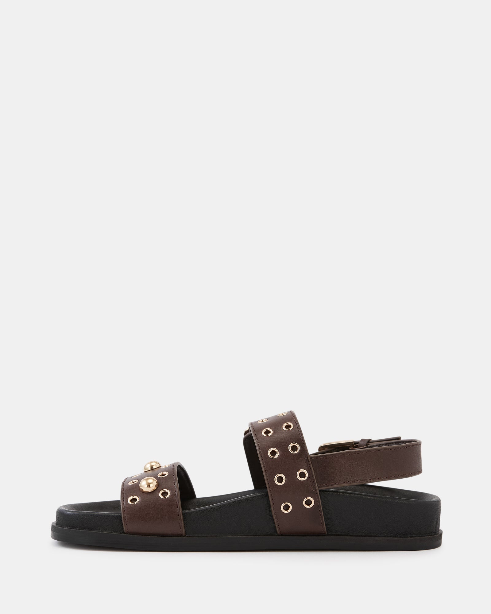 Fifi Espresso Suede Leather Flatform Sandal