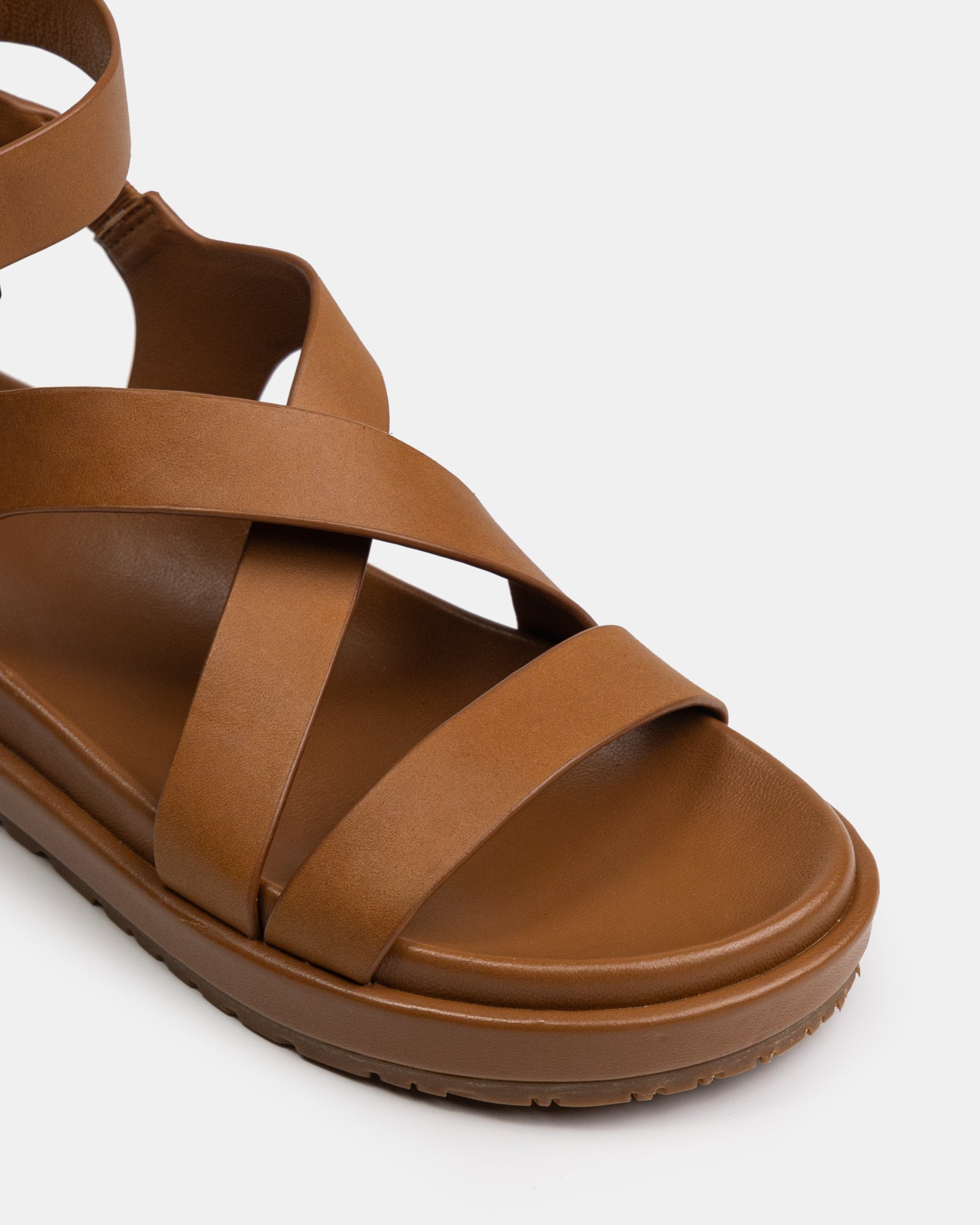 Bryer Burnt Almond Leather Sandal