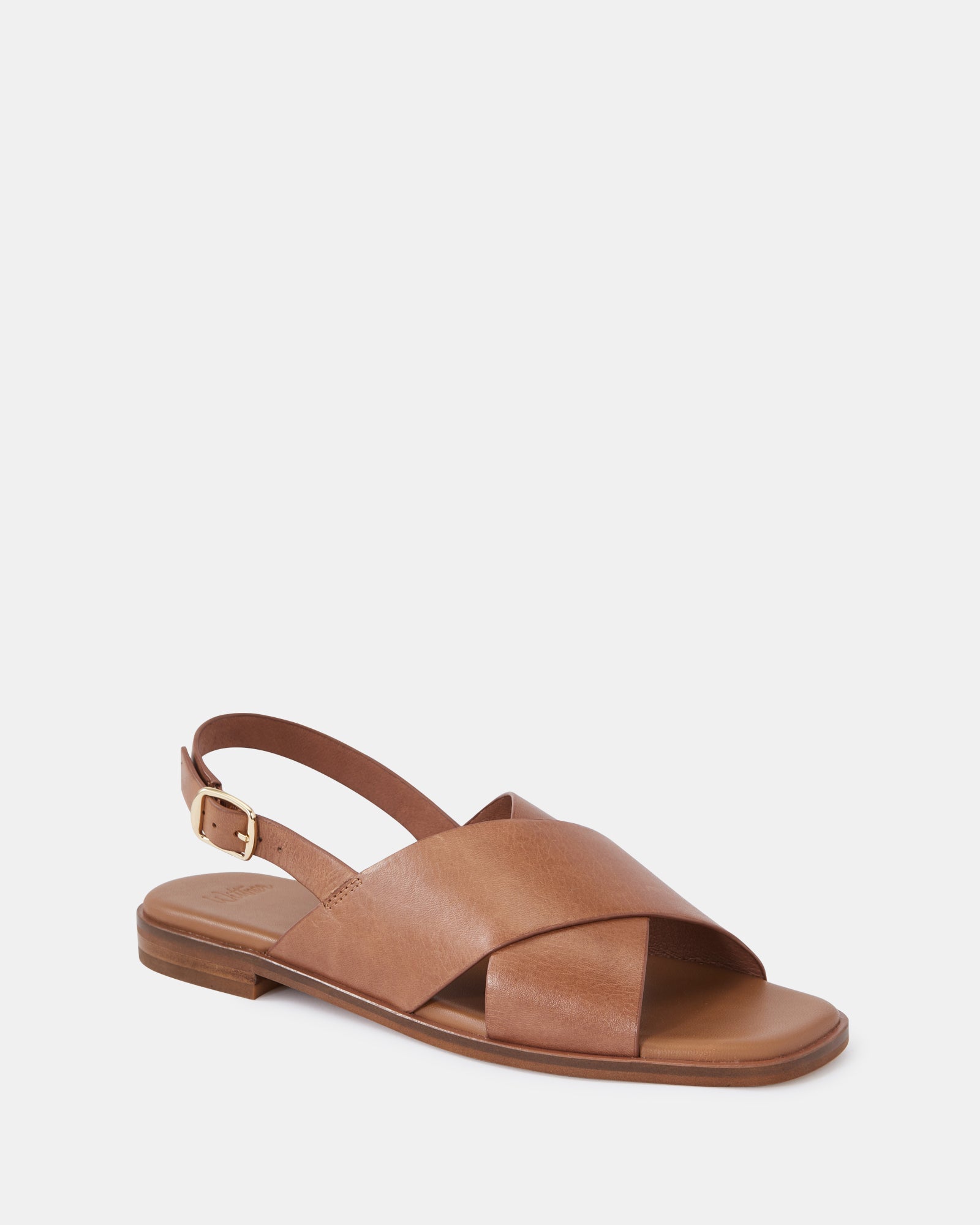 Deon Dark Cognac Leather Sandal