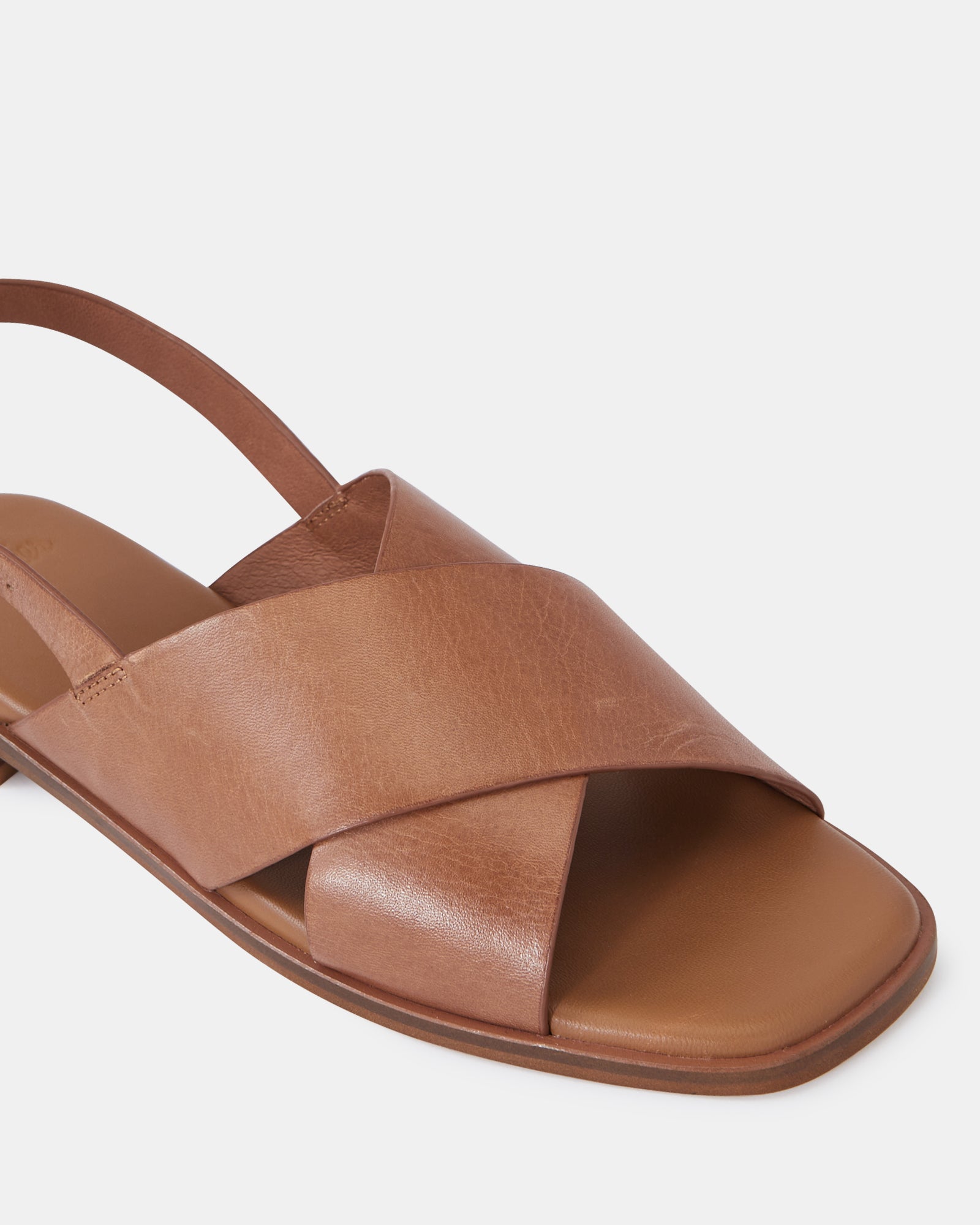 Deon Dark Cognac Leather Sandal